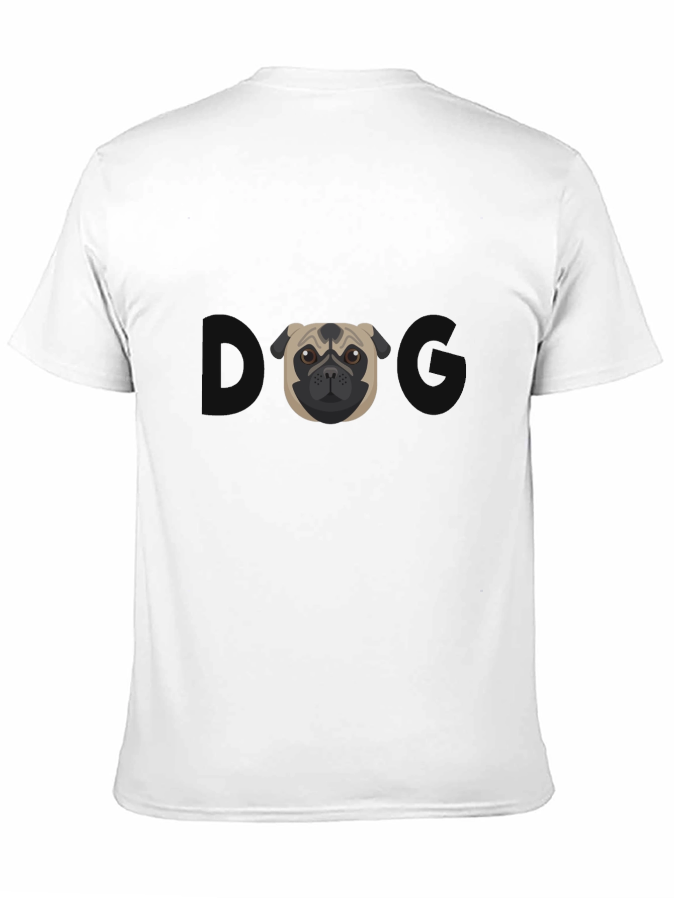 Pug Graphic Tee - Mens Black Cotton T-Shirt