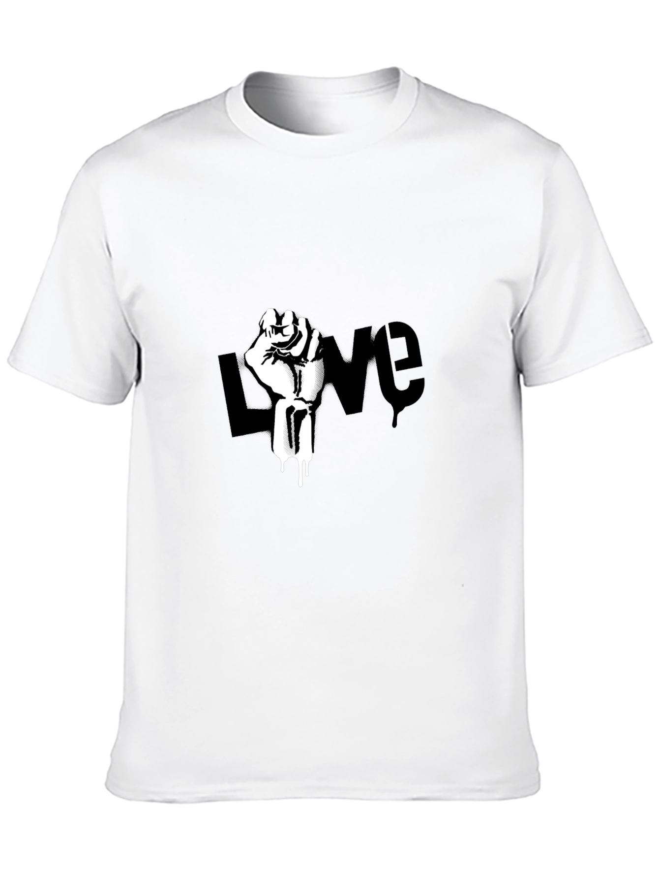 Love Fist T-Shirt - Black Graphic Tee