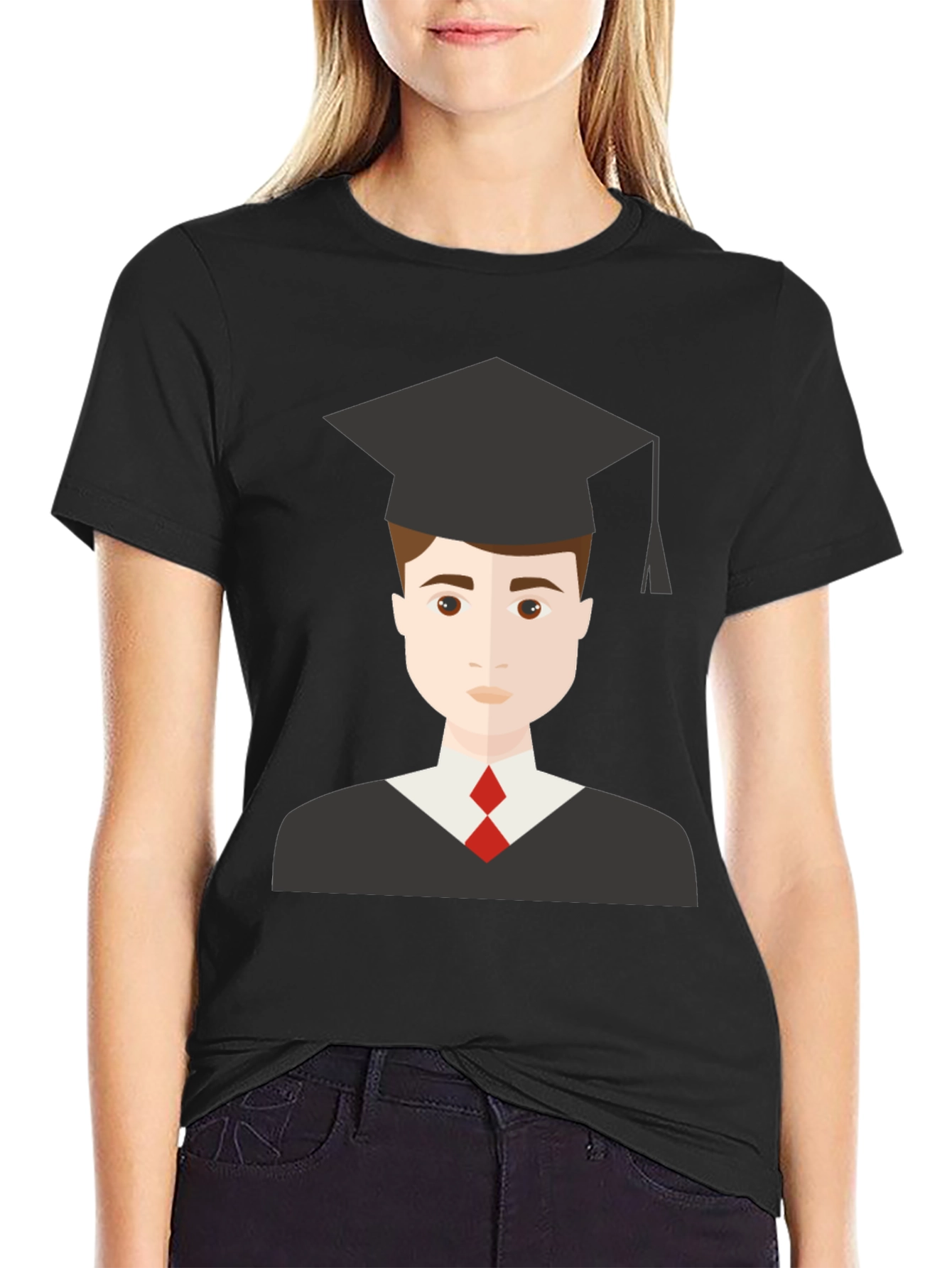 Graduation Graphic Tee - Black T-Shirt