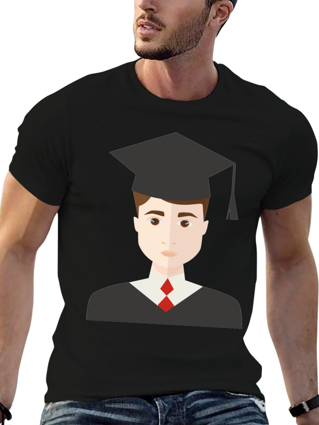 Graduation Graphic Tee - Black T-Shirt