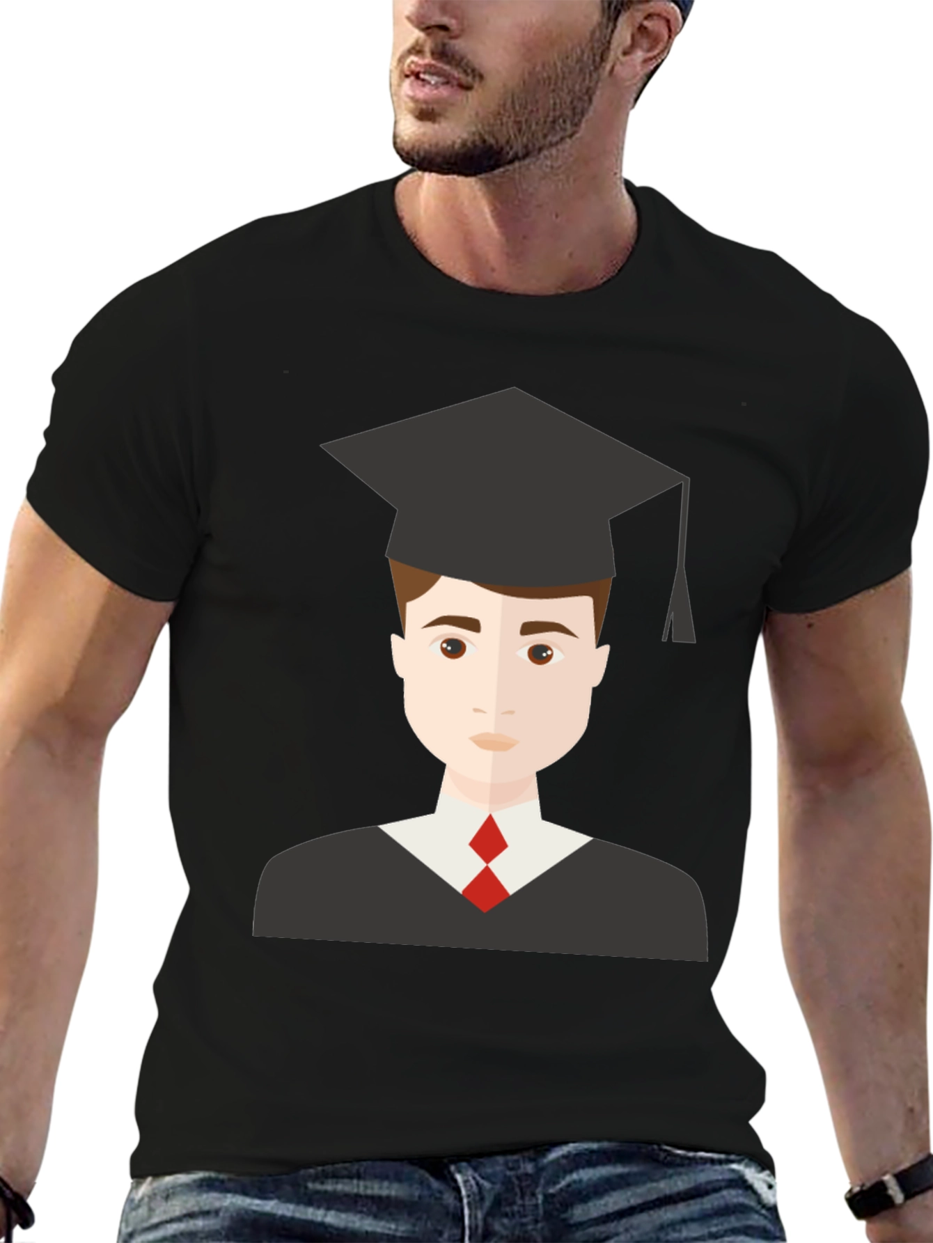 Graduation Graphic Tee - Black T-Shirt
