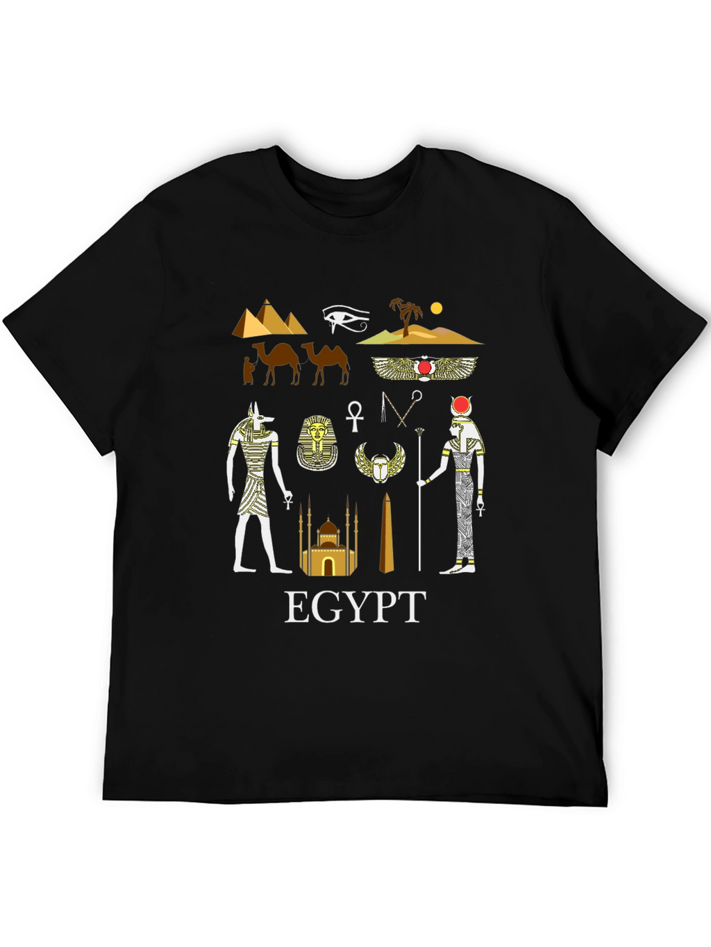 Egypt Graphic T-Shirt - Black Cotton Tee