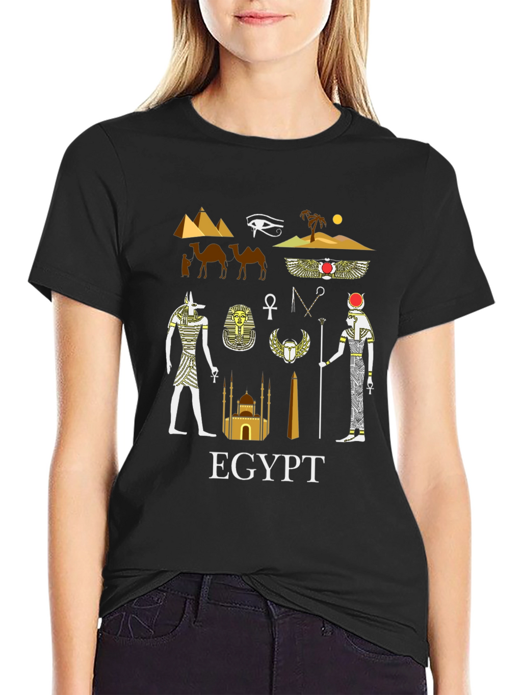 Egypt Graphic T-Shirt - Black Cotton Tee