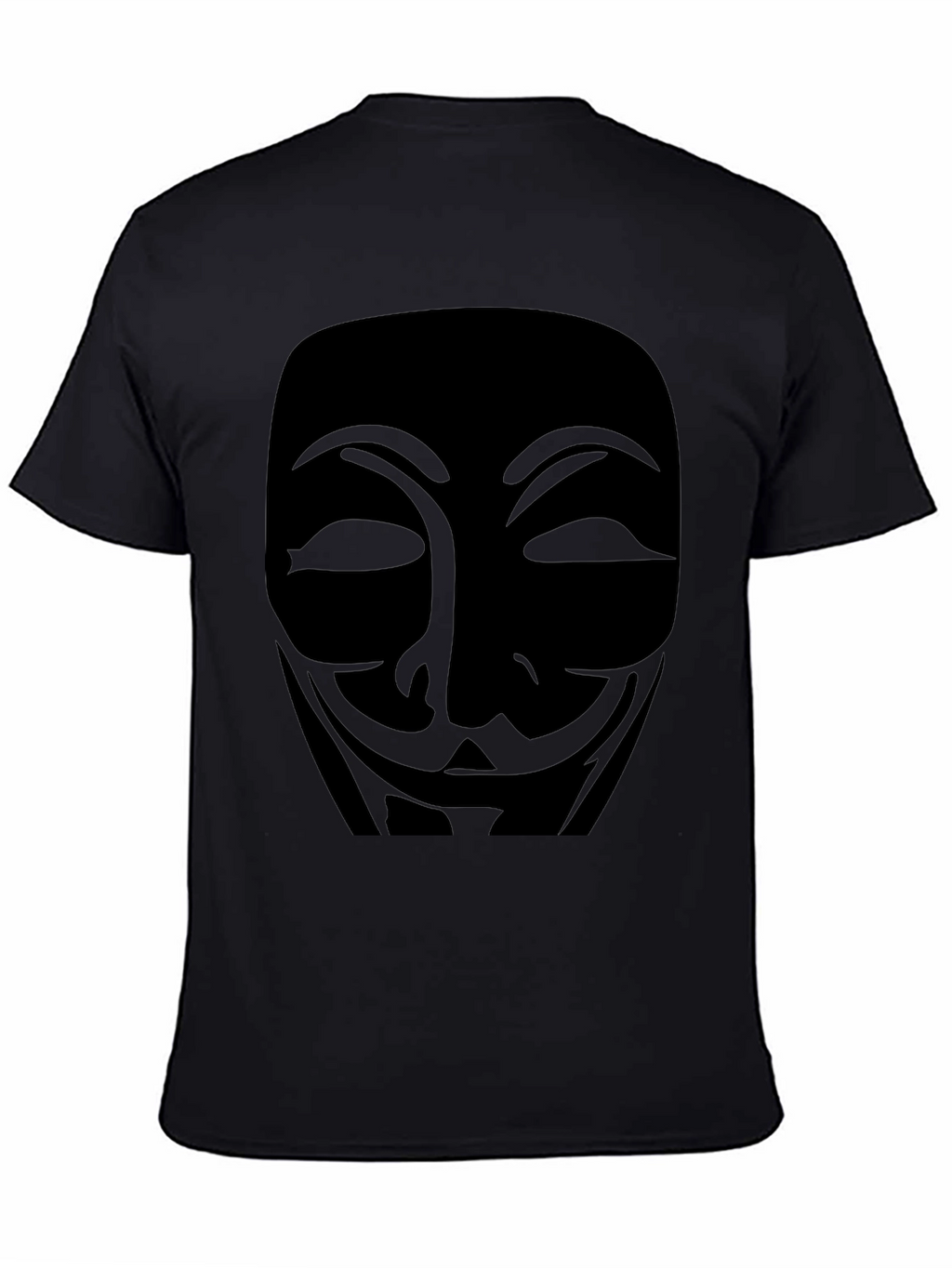 Anonymous Mask Graphic T-Shirt - Black Cotton Tee