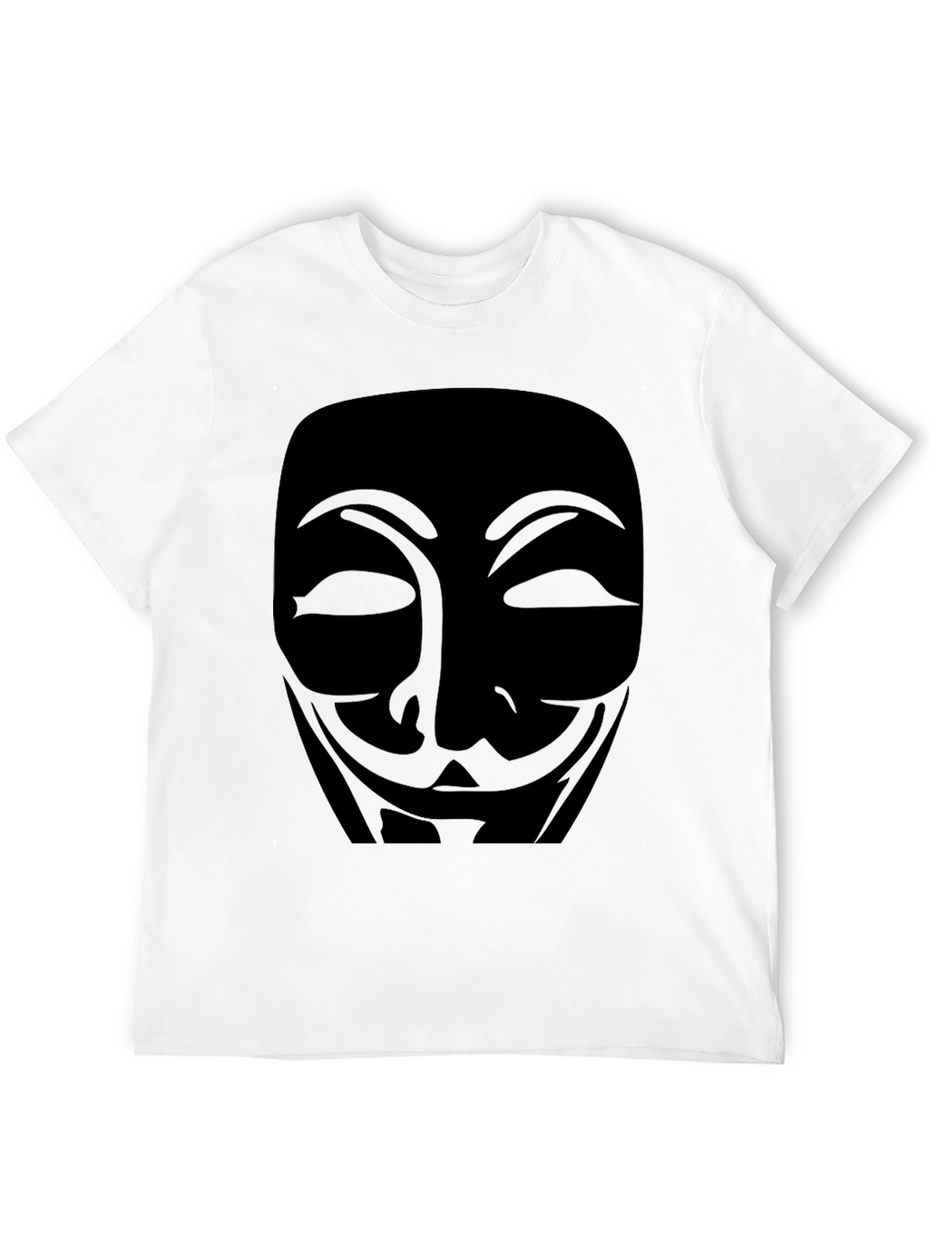 Anonymous Mask Graphic T-Shirt - Black Cotton Tee