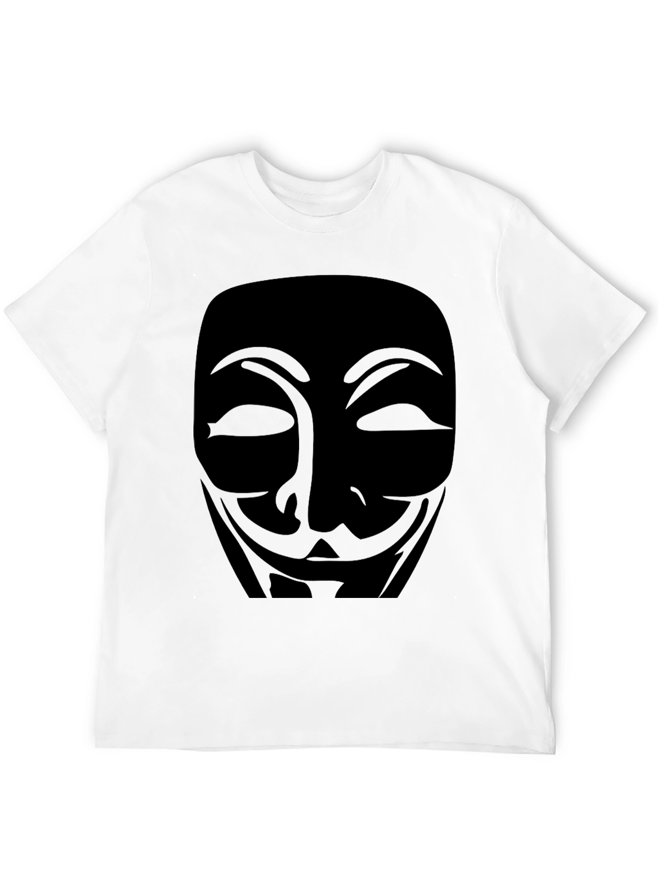 Anonymous Mask Graphic T-Shirt - Black Cotton Tee