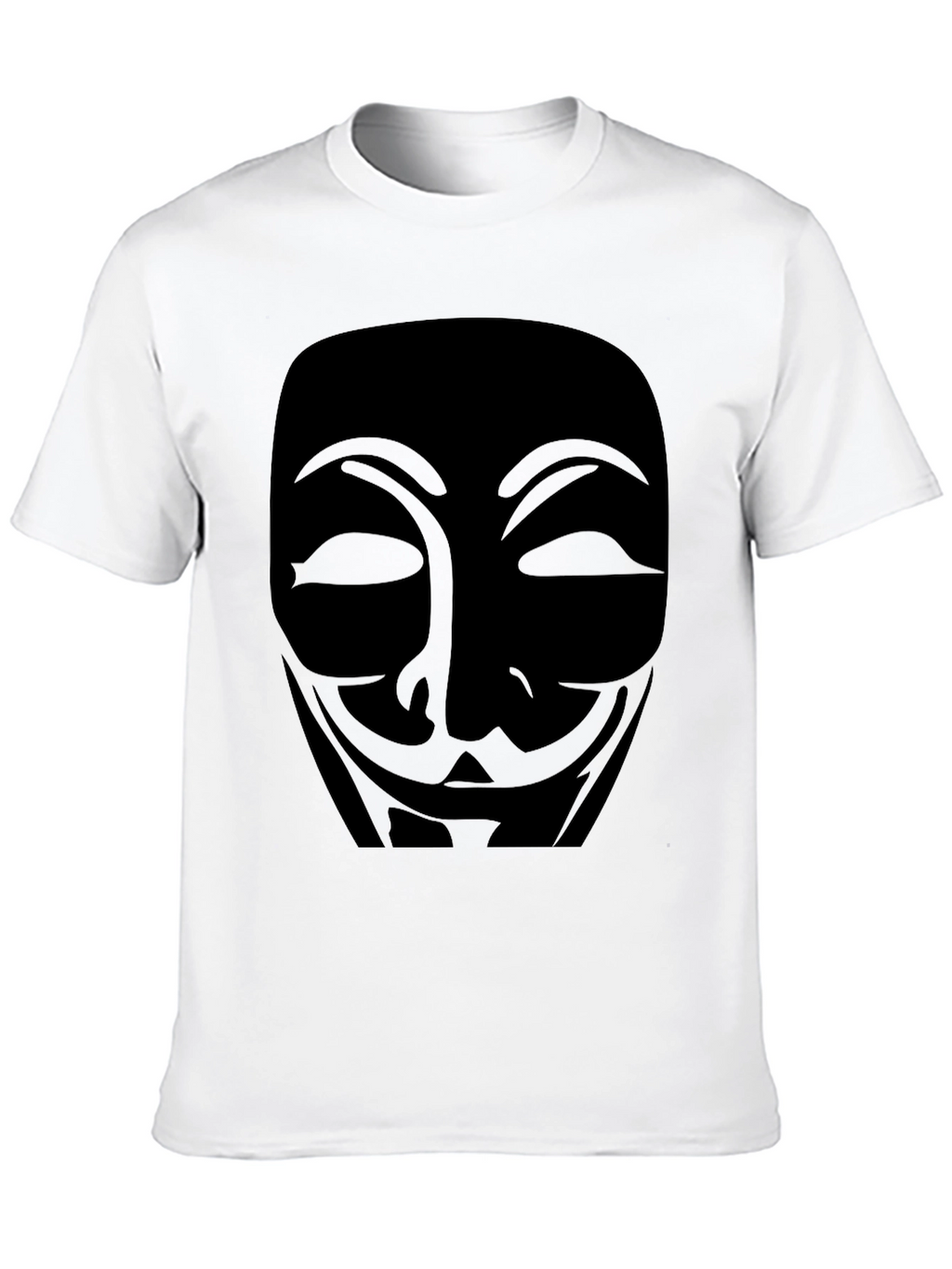 Anonymous Mask Graphic T-Shirt - Black Cotton Tee
