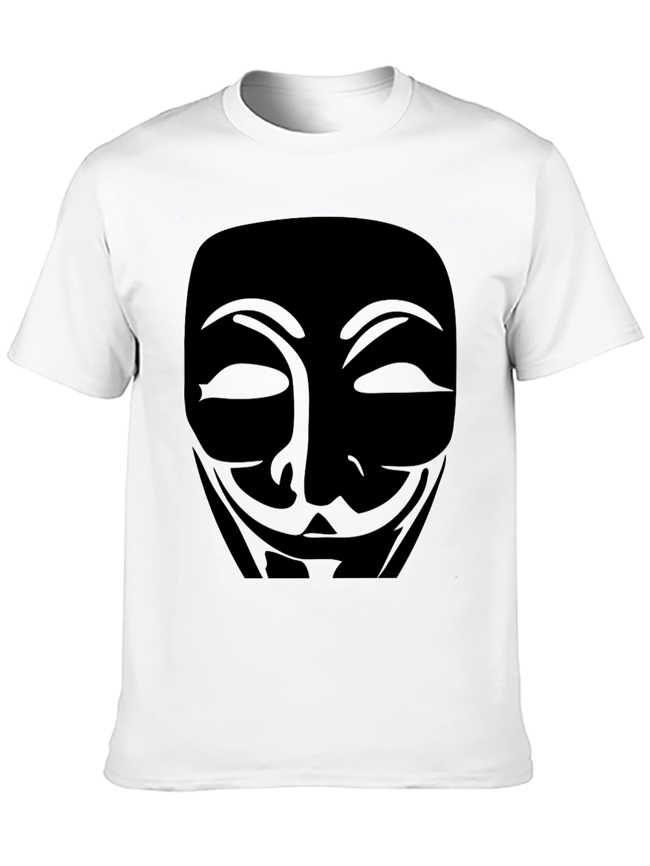 Anonymous Mask Graphic T-Shirt - Black Cotton Tee