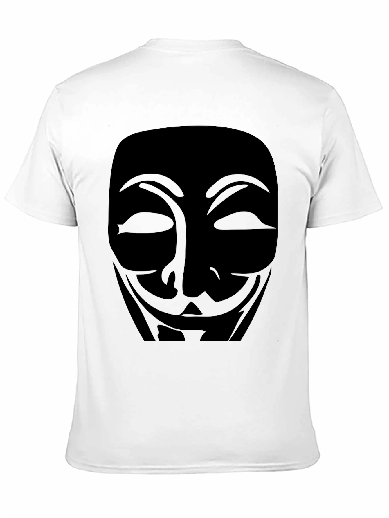 Anonymous Mask Graphic T-Shirt - Black Cotton Tee