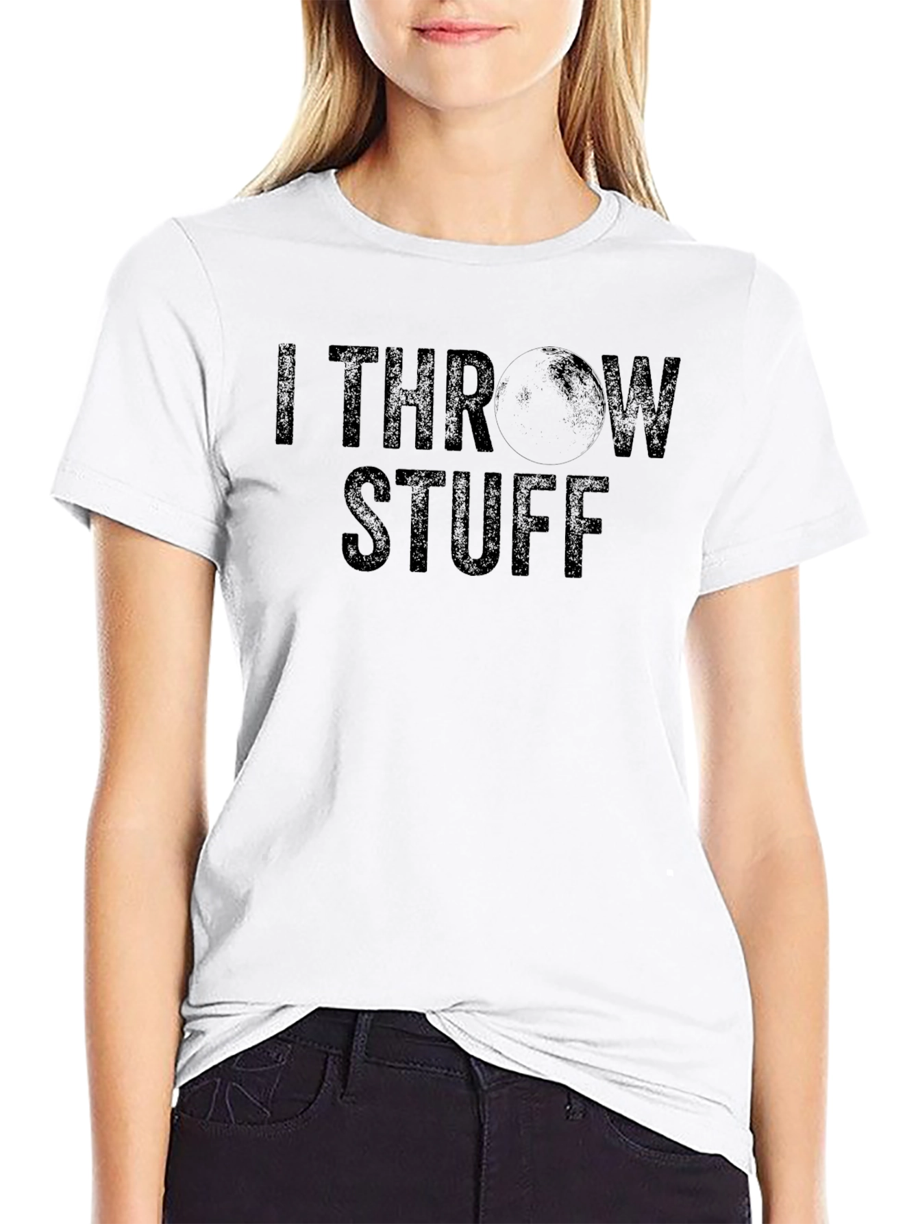 I Throw Stuff Graphic Tee - Novelty Shirt