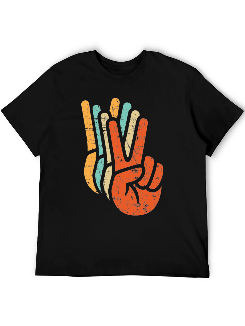 Retro Peace Sign Graphic T-Shirt