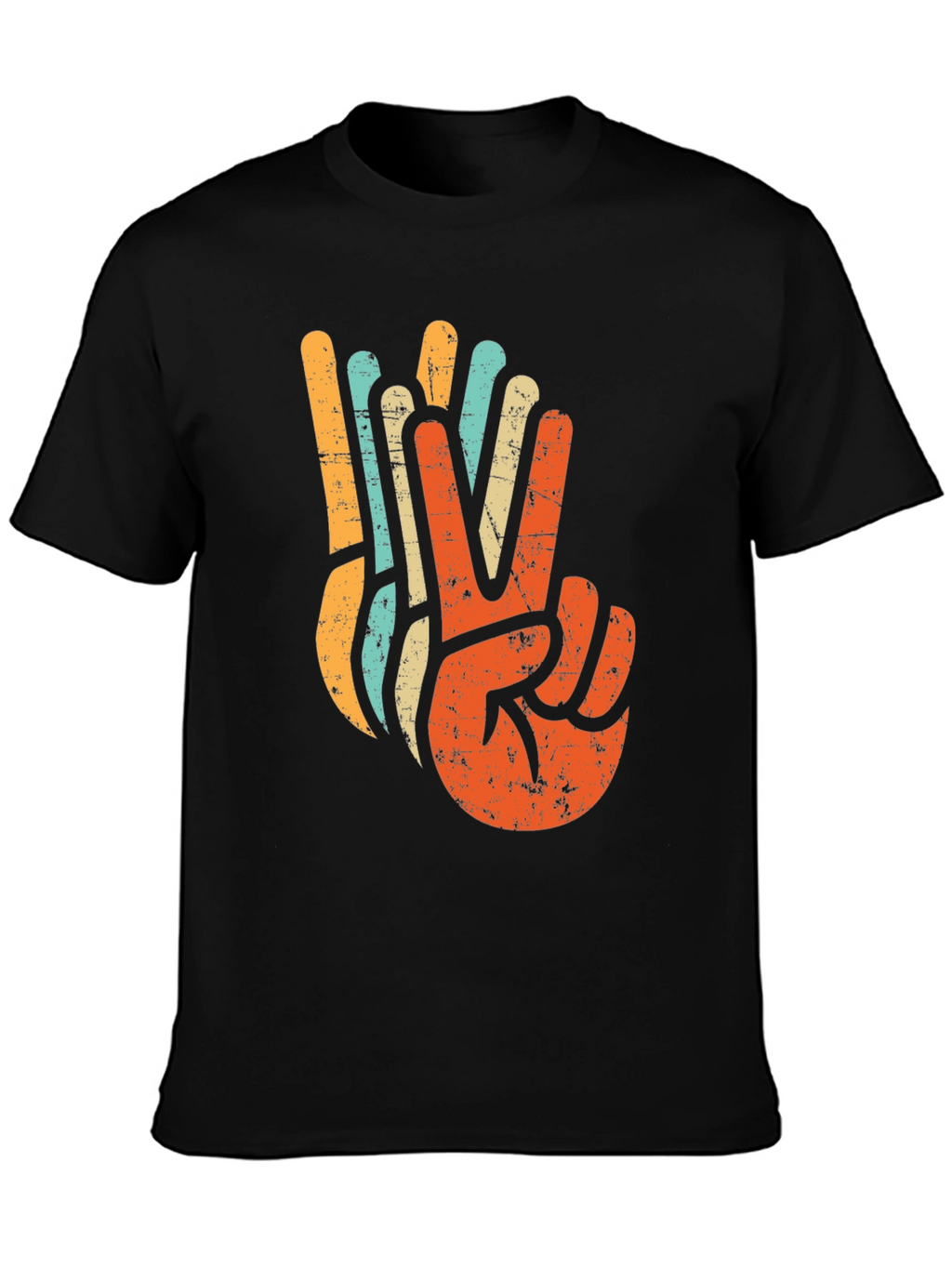Retro Peace Sign Graphic T-Shirt