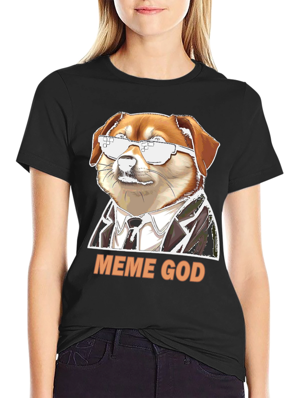 Meme God Doge T-Shirt - Funny Novelty Tee