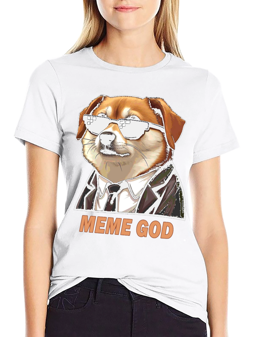 Meme God Doge T-Shirt - Funny Novelty Tee