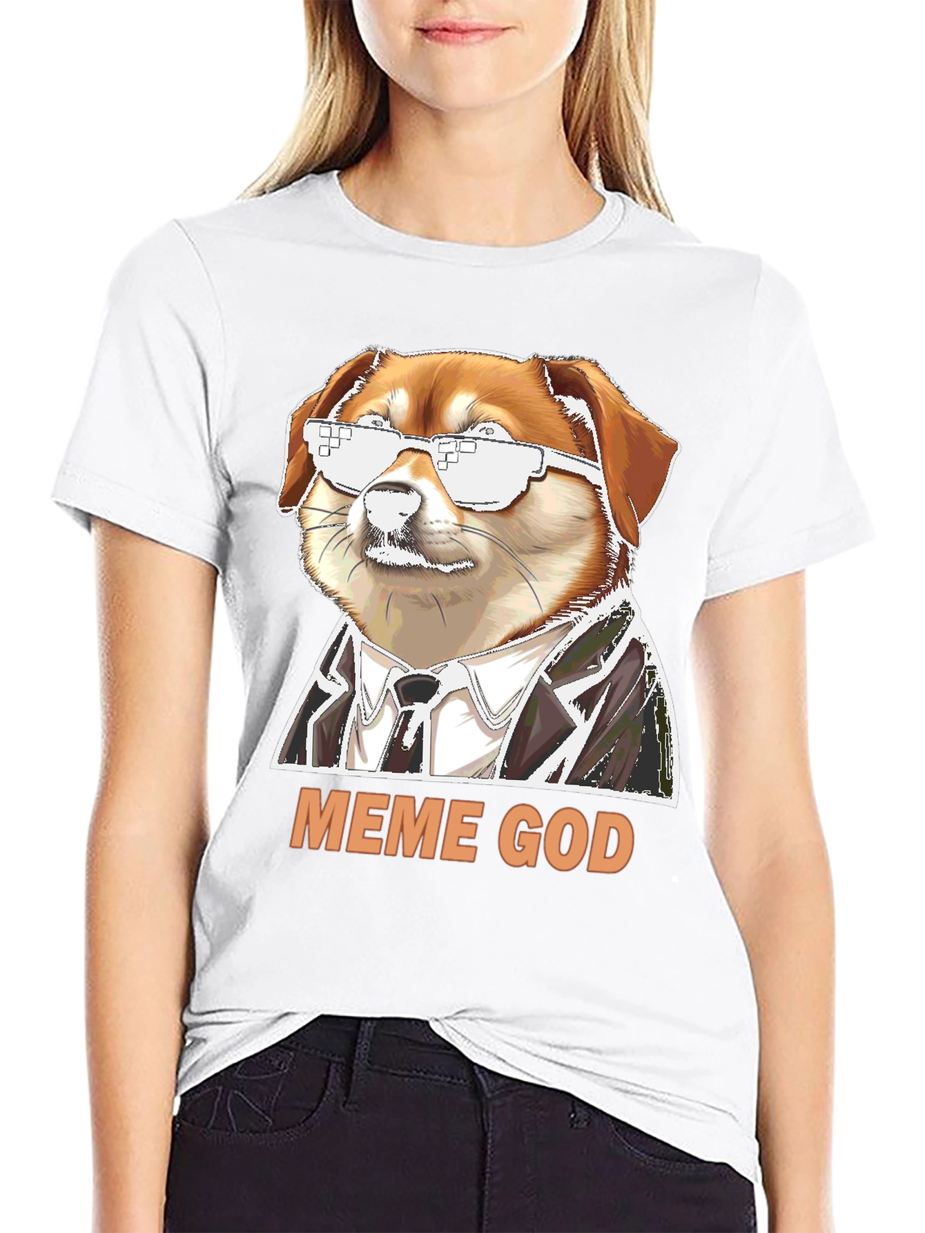 Meme God Doge T-Shirt - Funny Novelty Tee