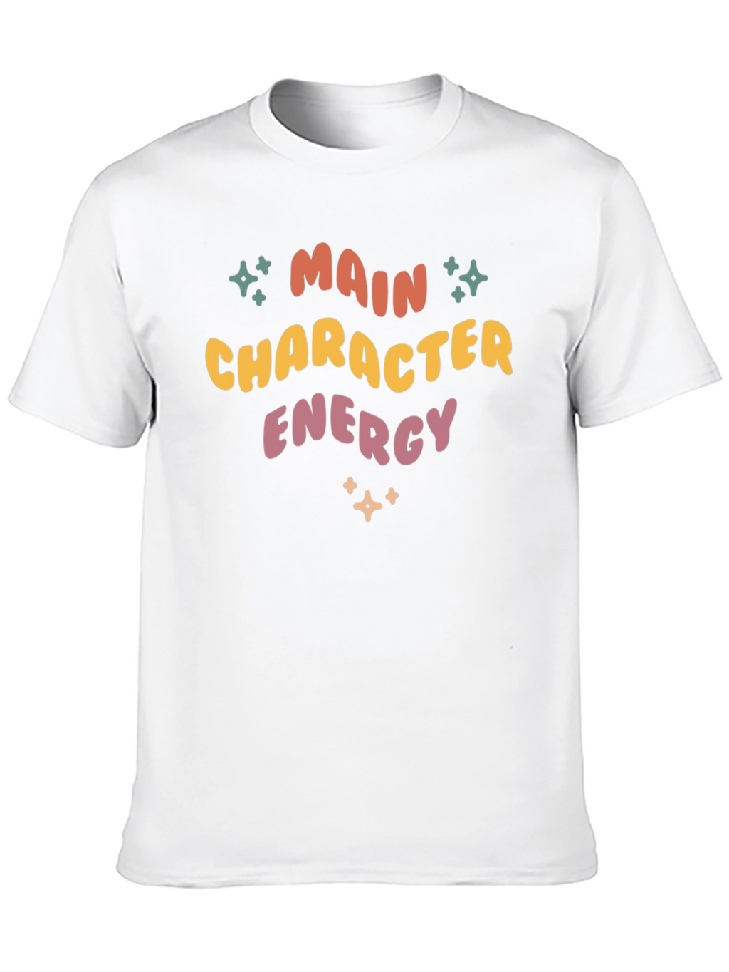 Main Character Energy T-Shirt - Retro Style Black Tee