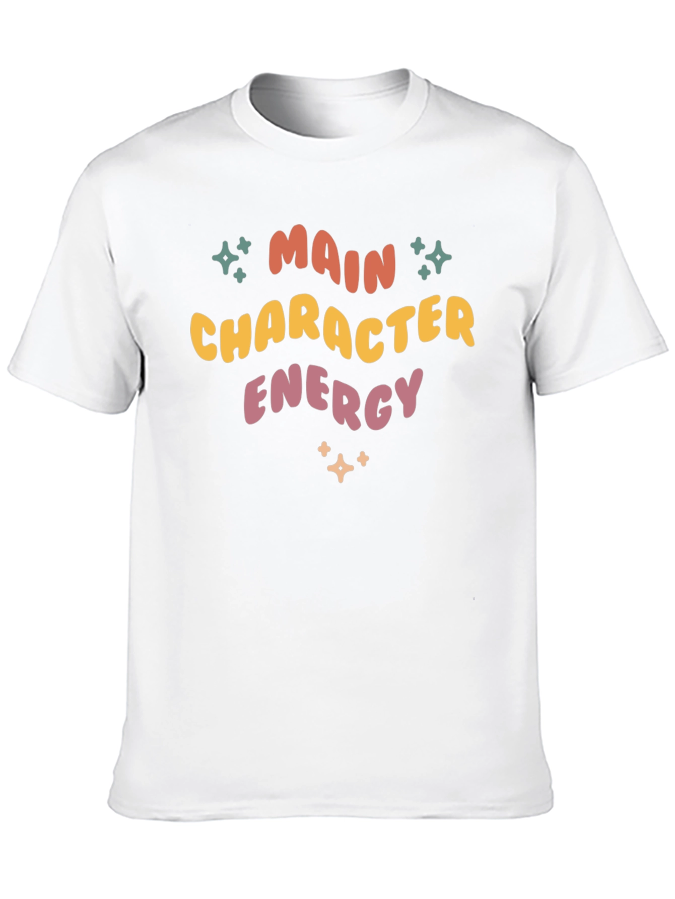 Main Character Energy T-Shirt - Retro Style Black Tee