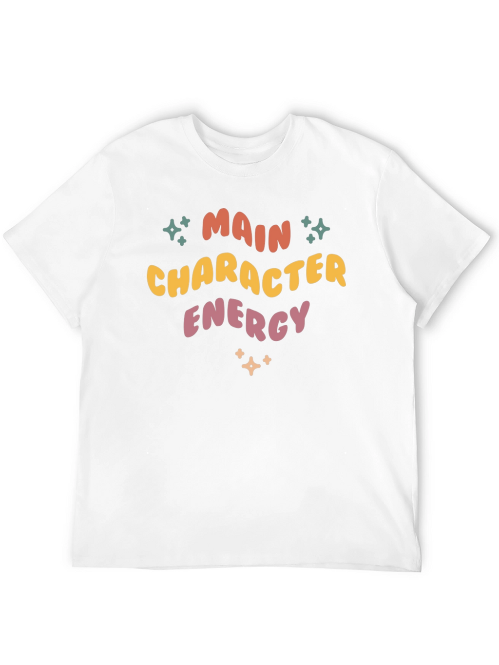 Main Character Energy T-Shirt - Retro Style Black Tee