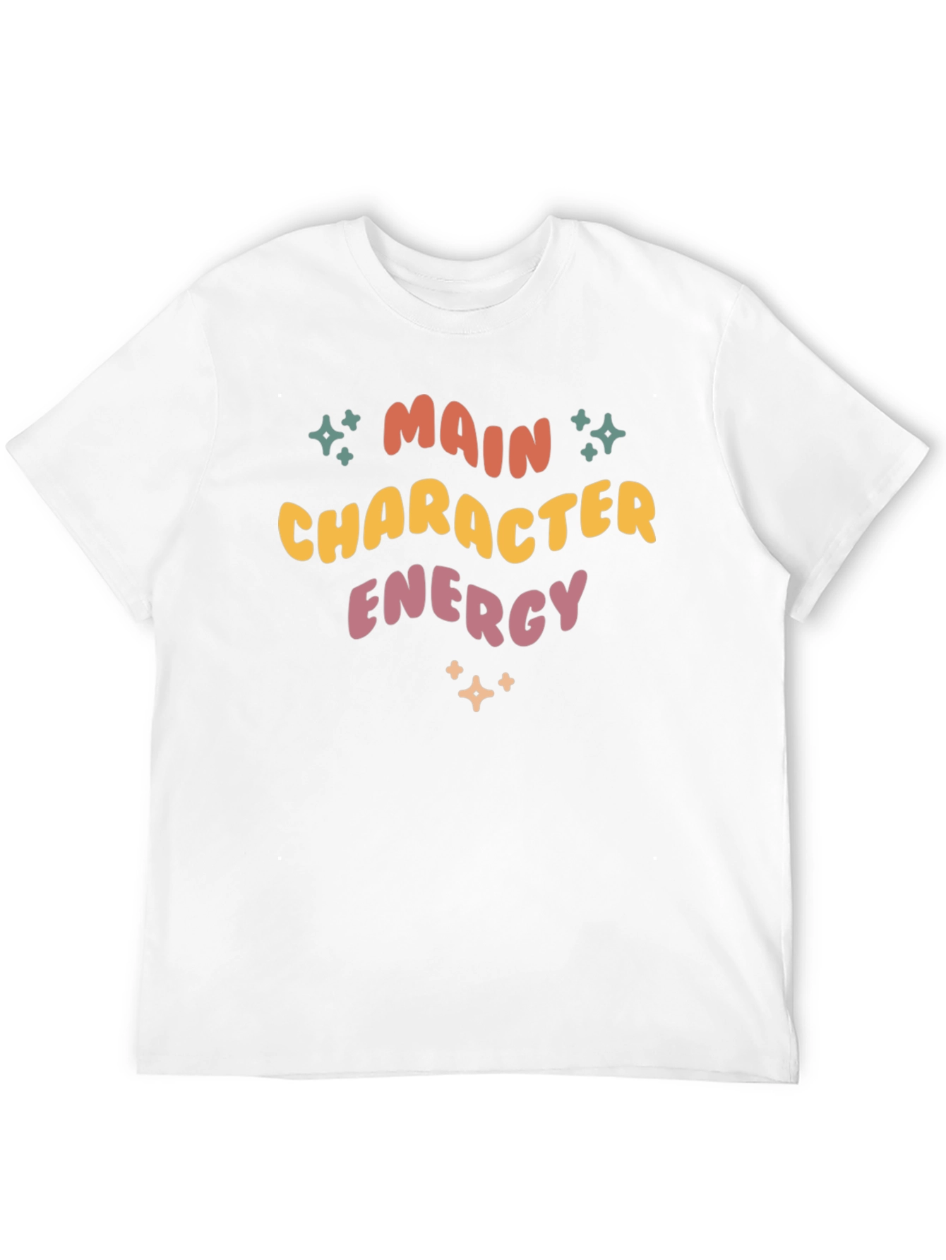 Main Character Energy T-Shirt - Retro Style Black Tee