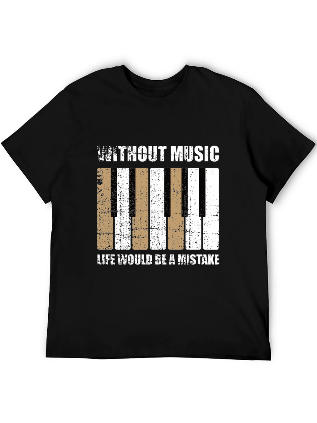 Music Lover T-Shirt - Piano Key Design