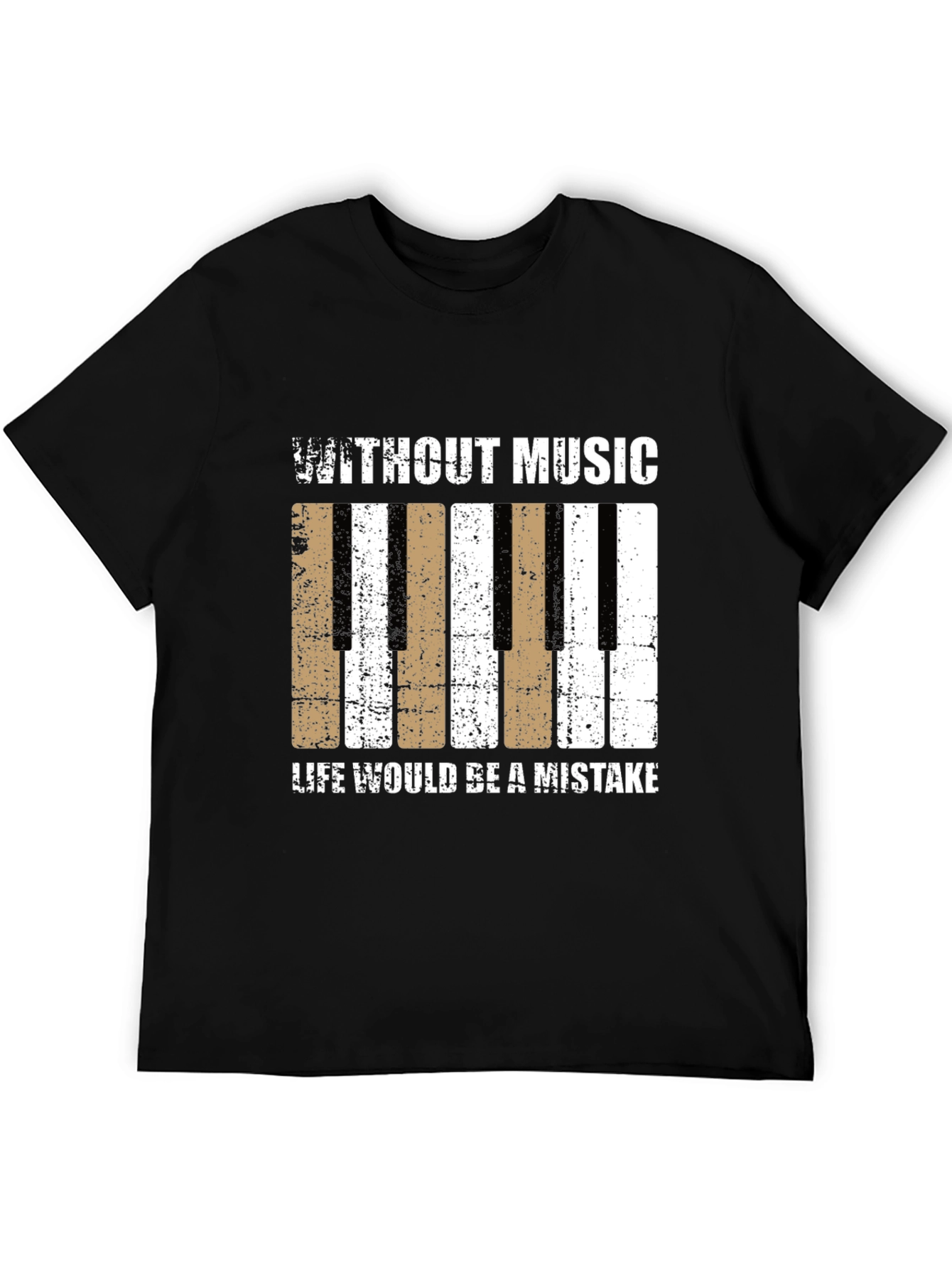 Music Lover T-Shirt - Piano Key Design