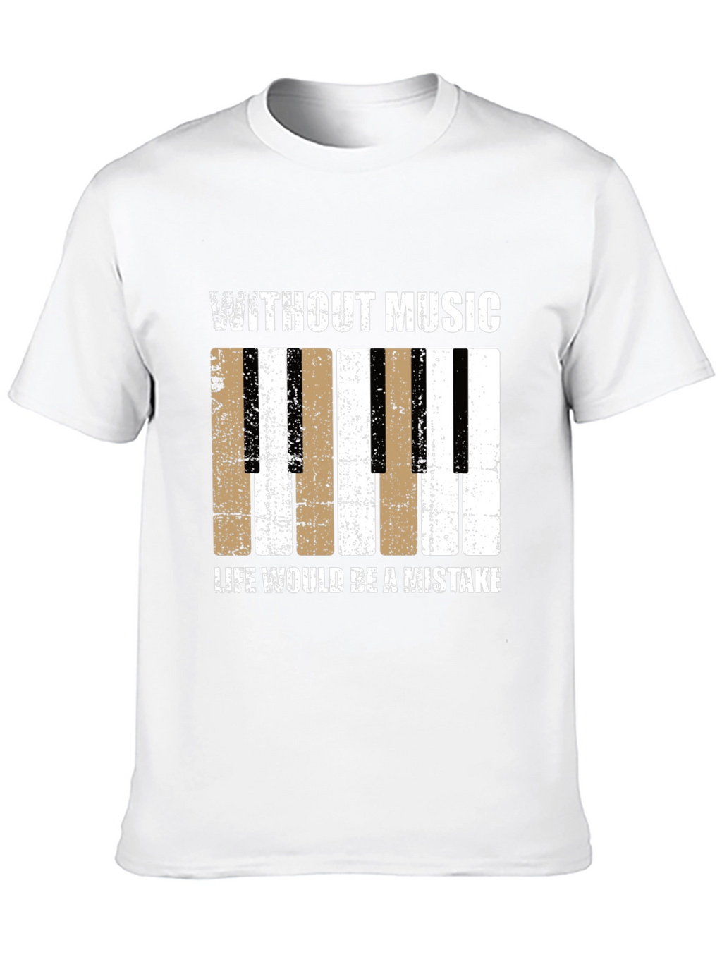 Music Lover T-Shirt - Piano Key Design