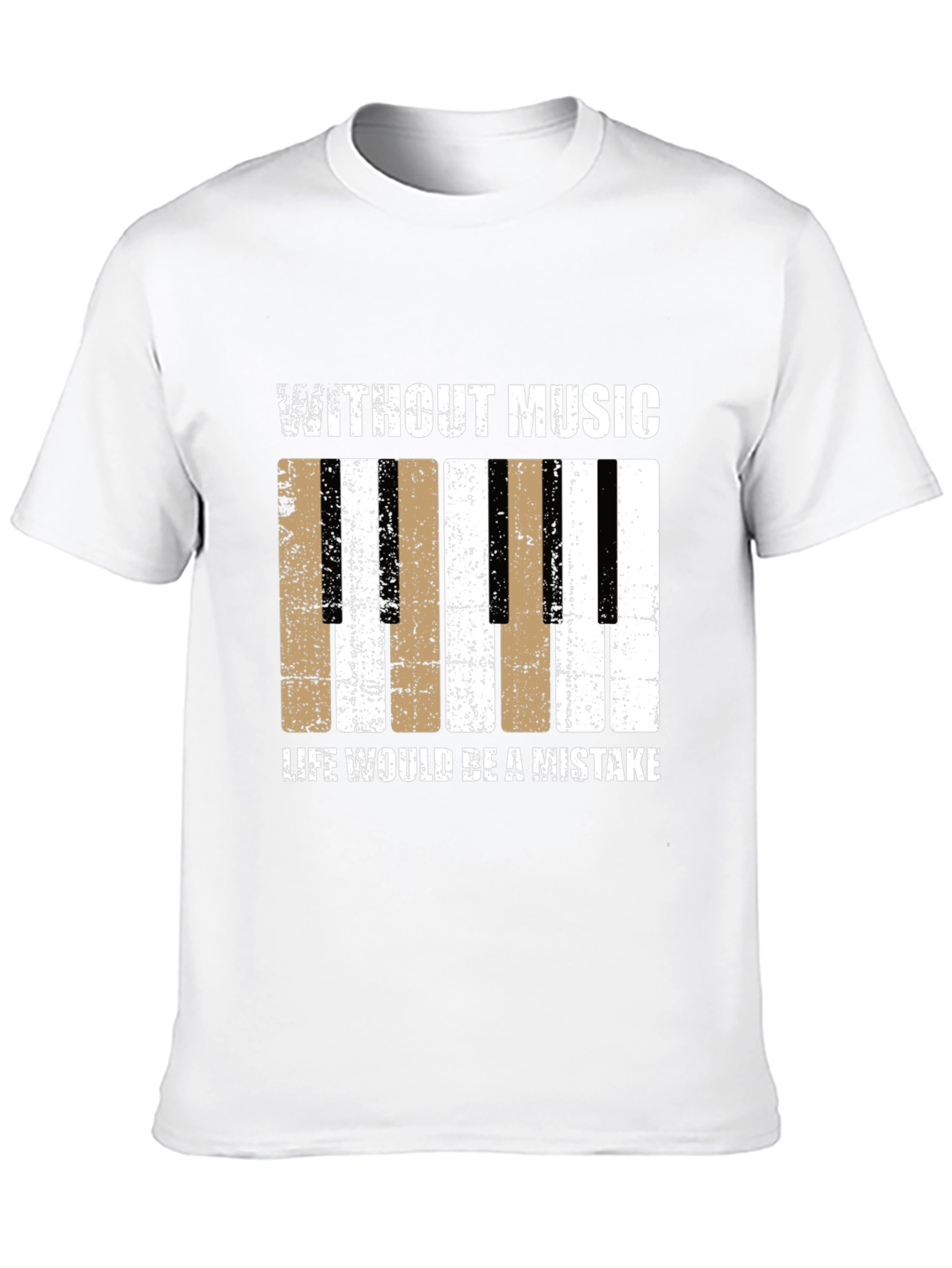 Music Lover T-Shirt - Piano Key Design
