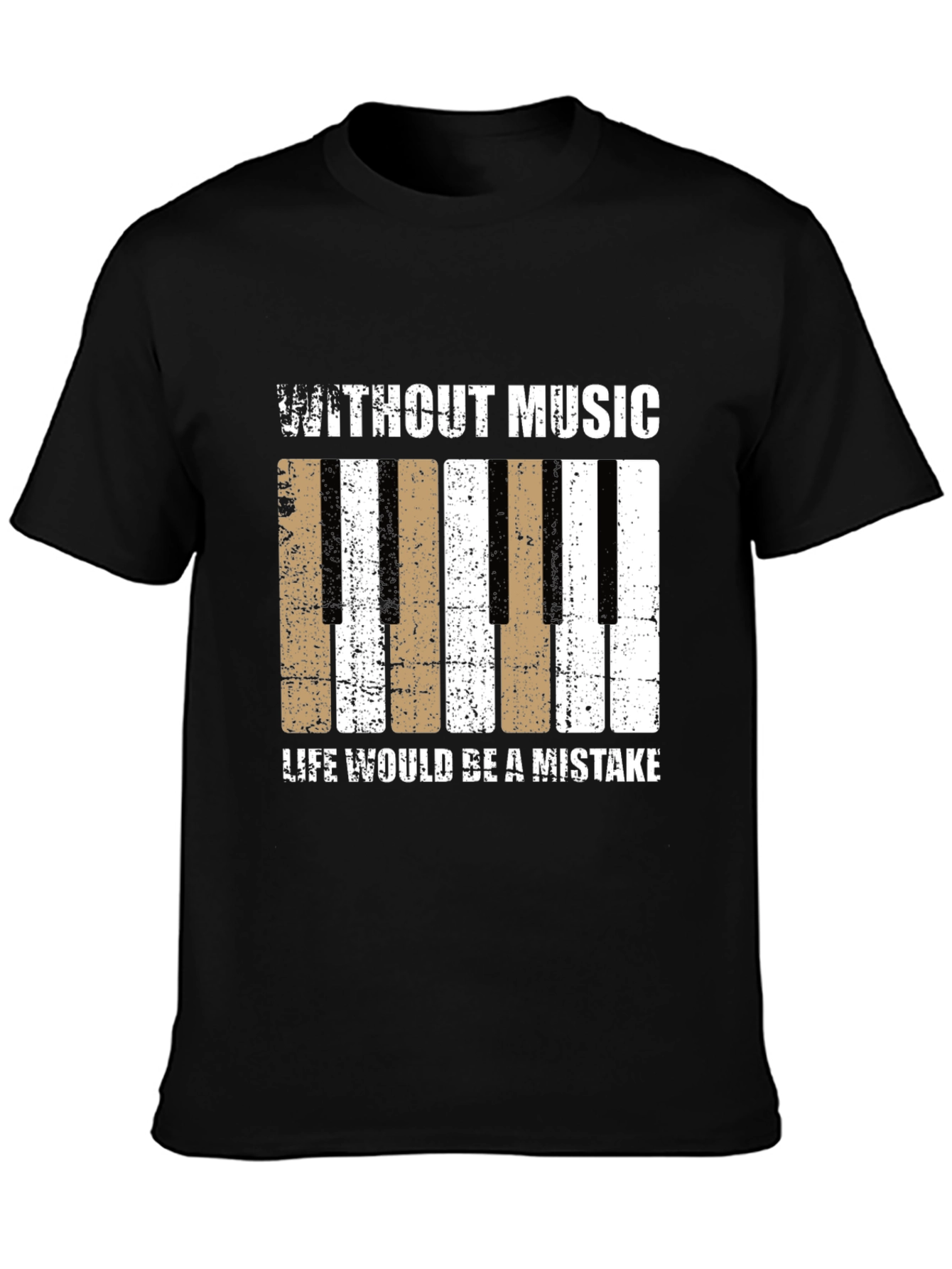 Music Lover T-Shirt - Piano Key Design