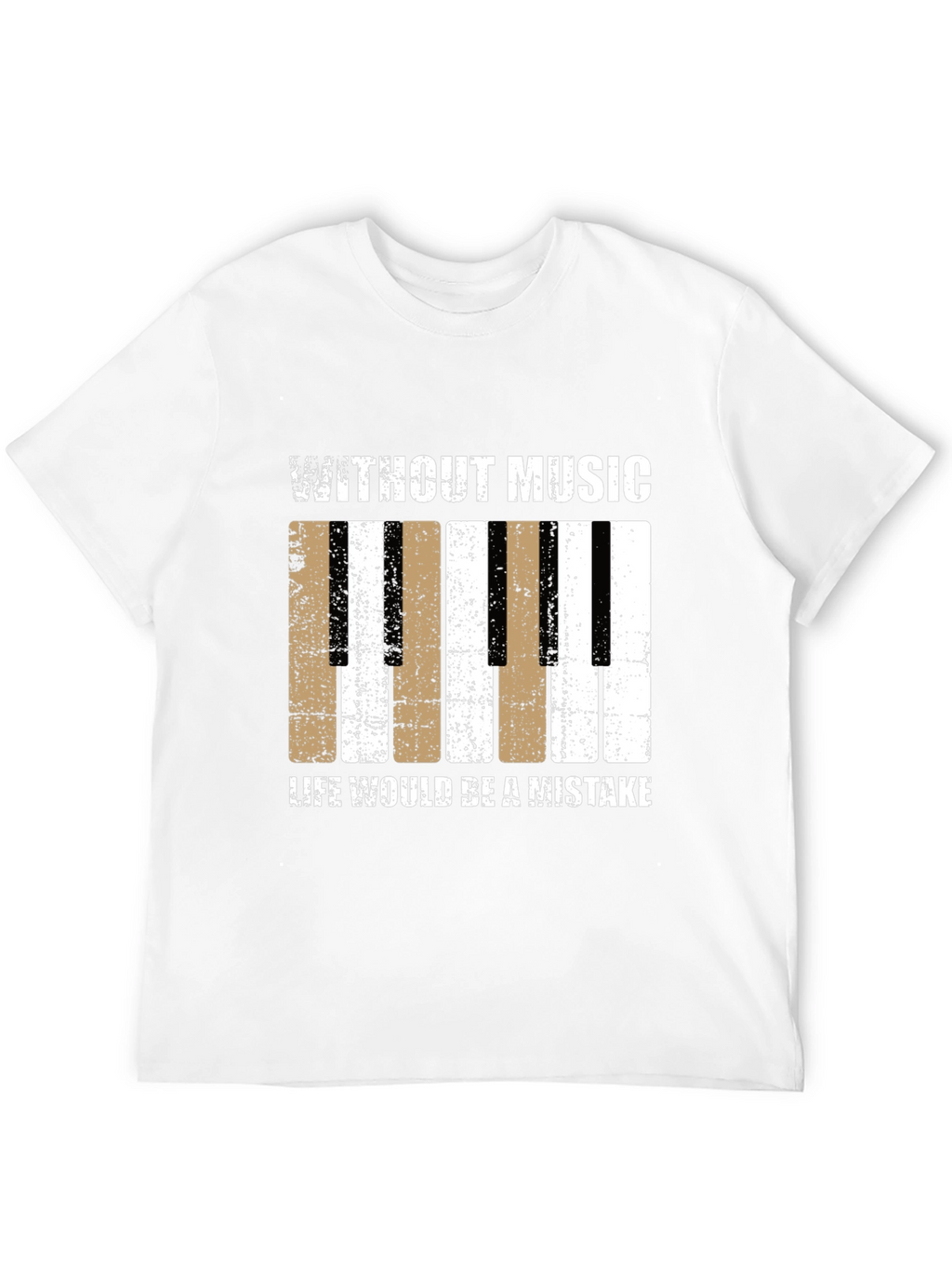 Music Lover T-Shirt - Piano Key Design