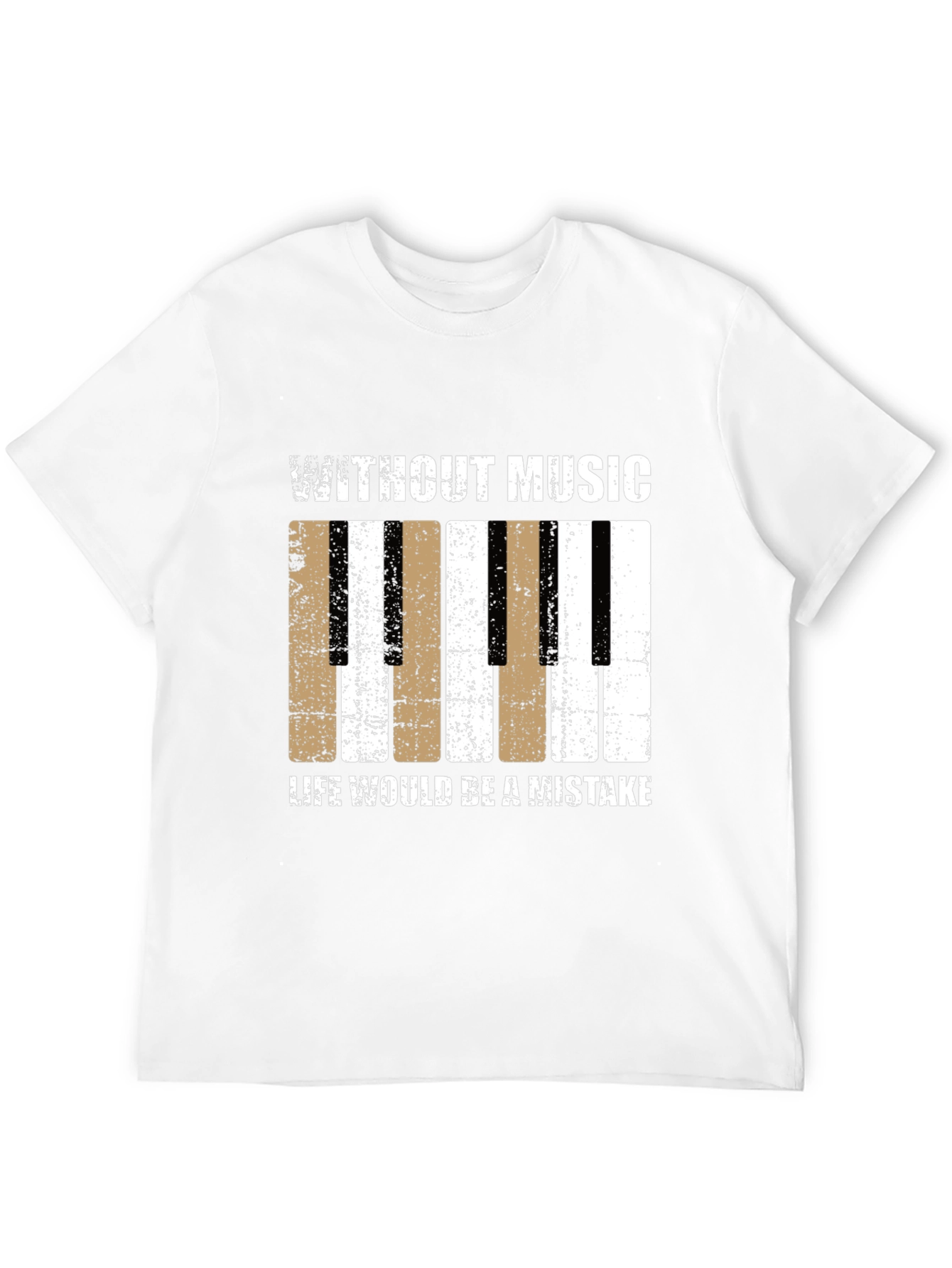 Music Lover T-Shirt - Piano Key Design