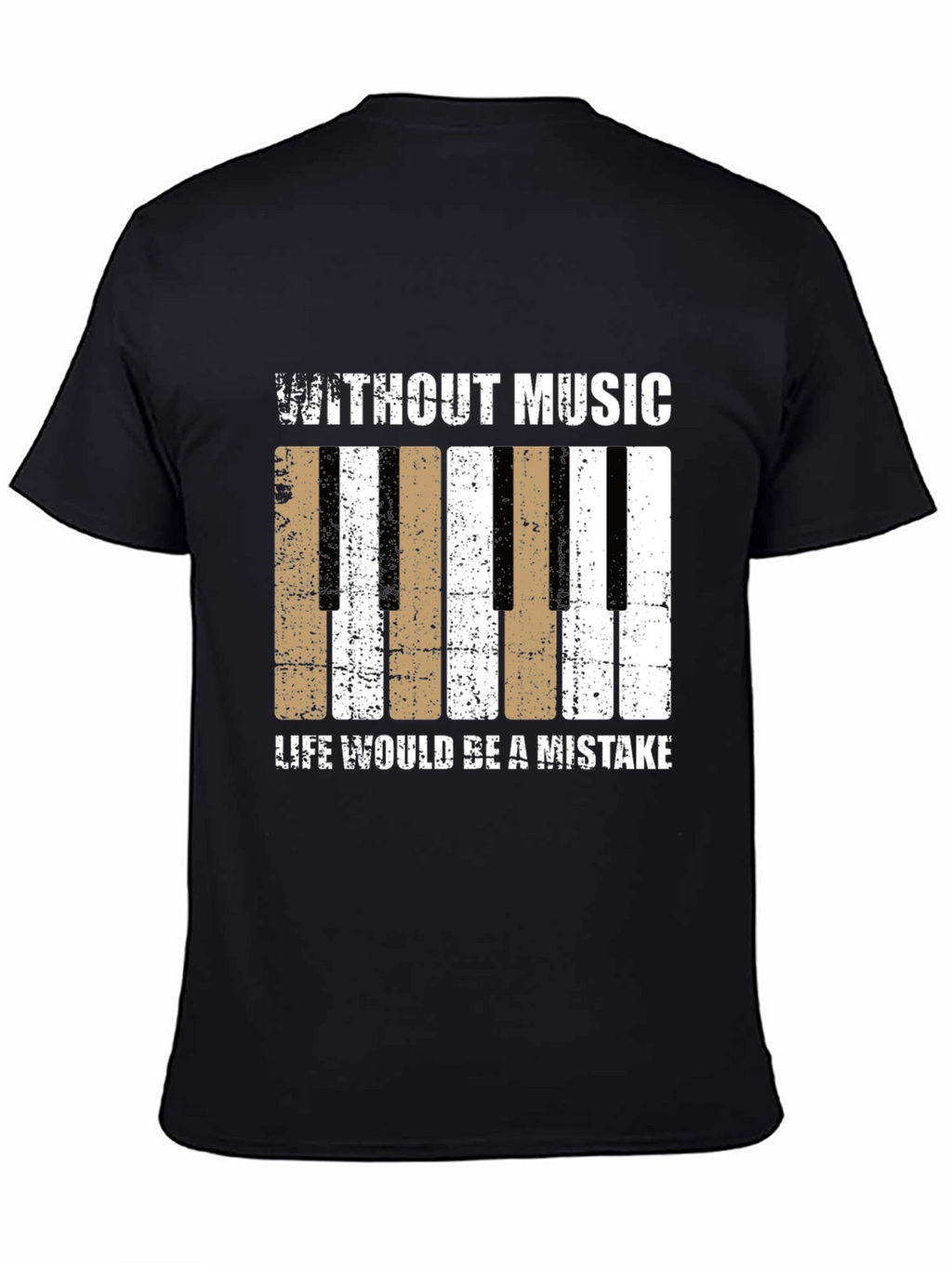 Music Lover T-Shirt - Piano Key Design