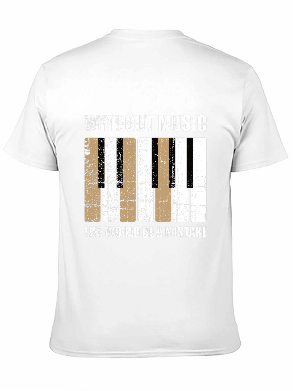 Music Lover T-Shirt - Piano Key Design