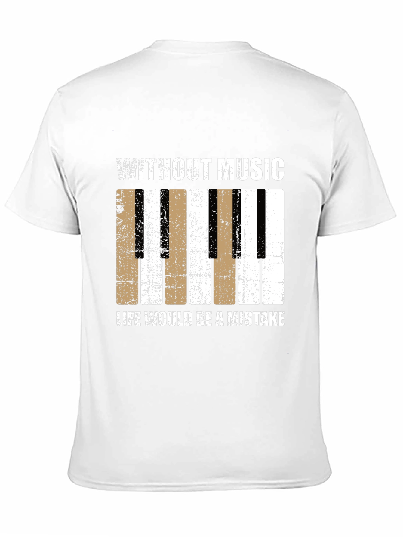 Music Lover T-Shirt - Piano Key Design