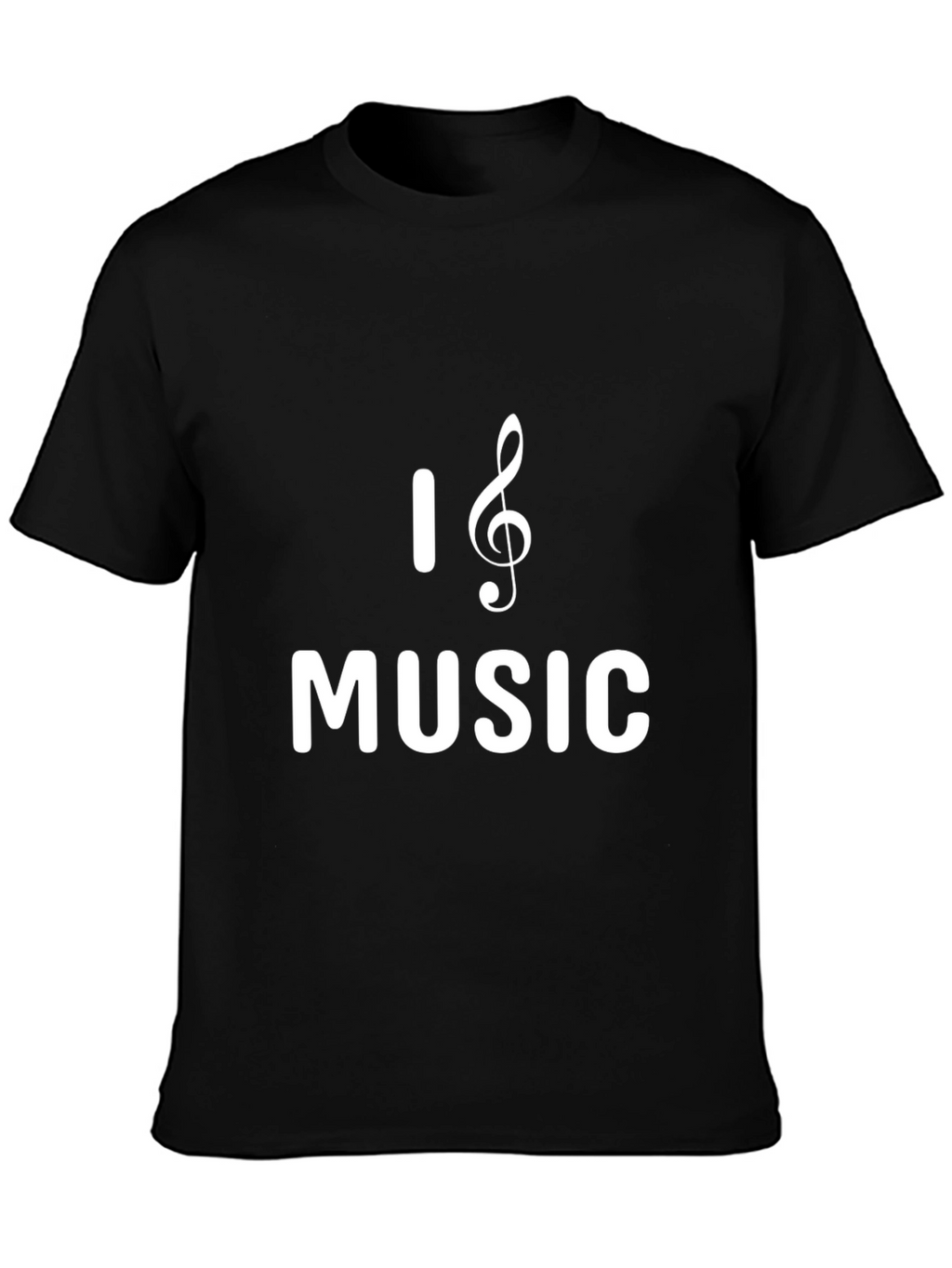 I Love Music T-Shirt - Classic Black Tee