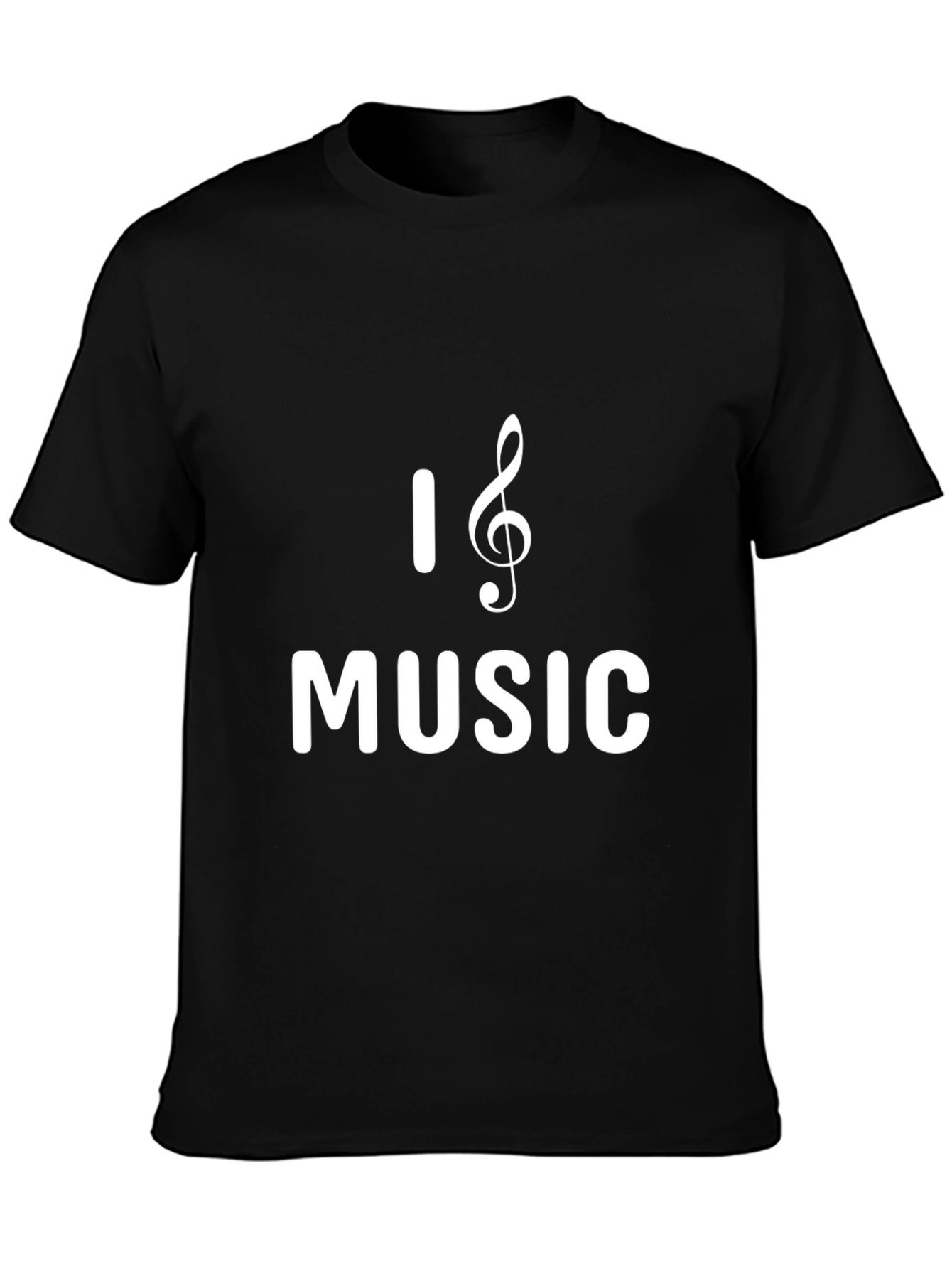 I Love Music T-Shirt - Classic Black Tee
