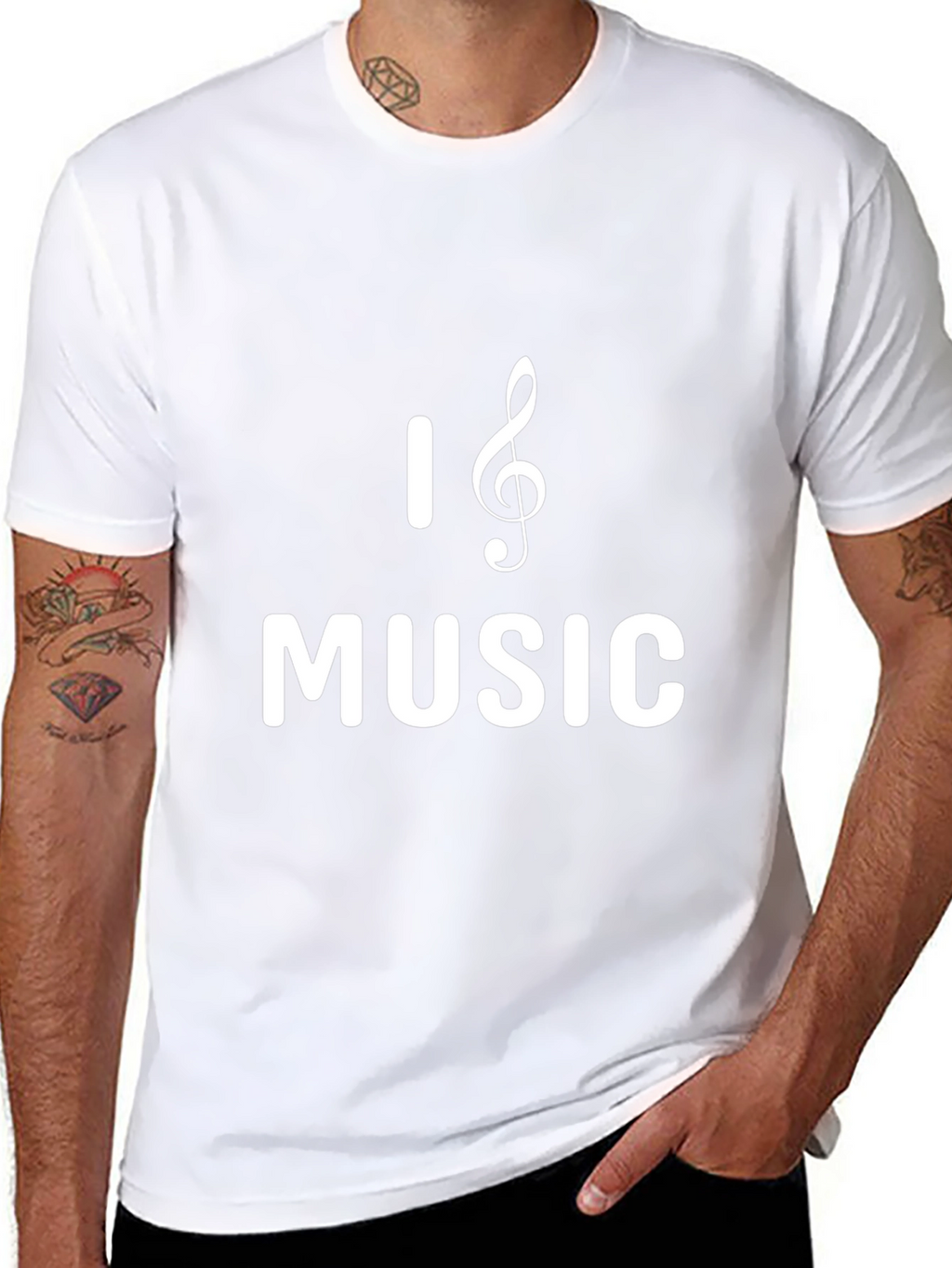 I Love Music T-Shirt - Classic Black Tee