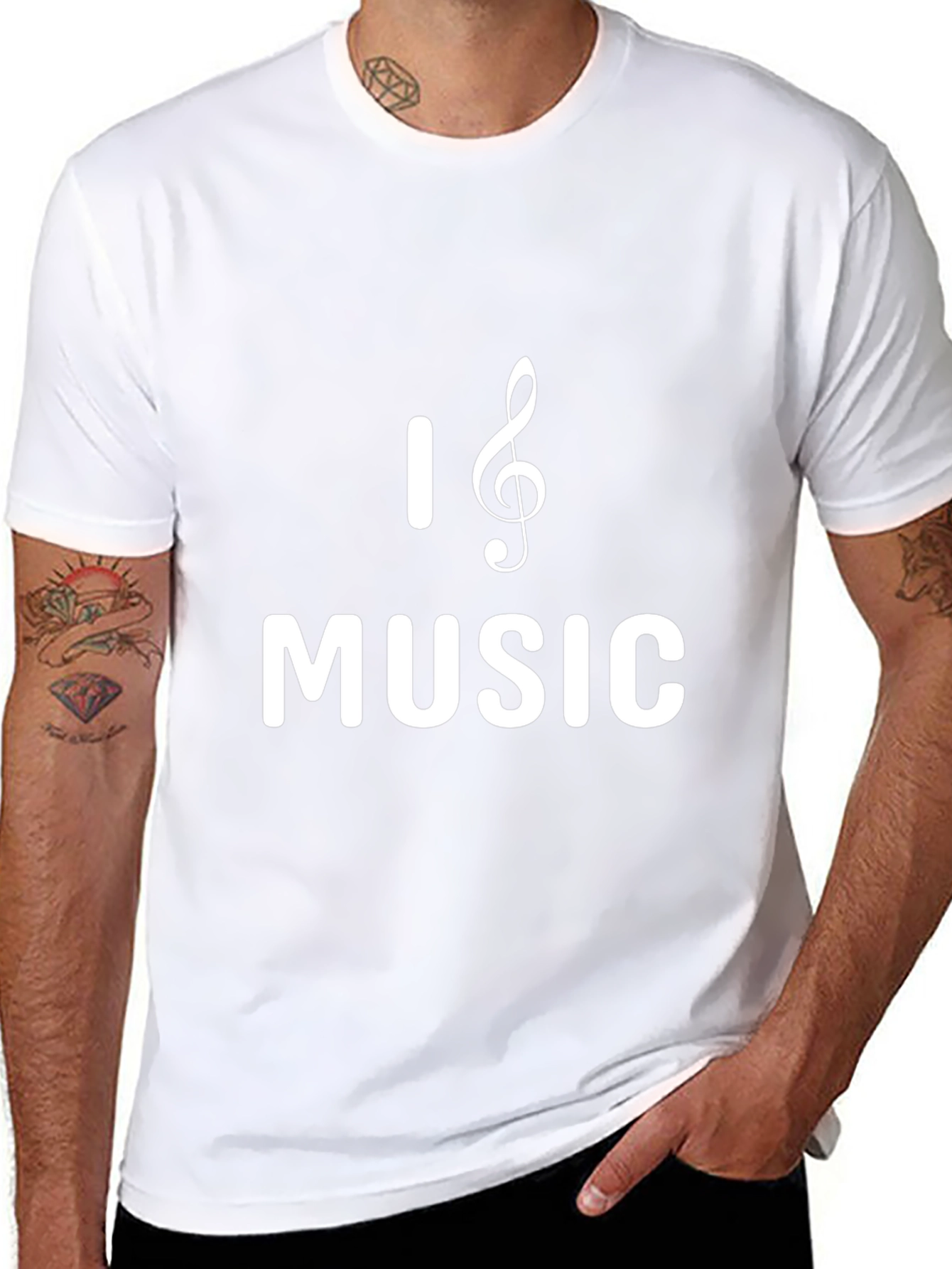 I Love Music T-Shirt - Classic Black Tee