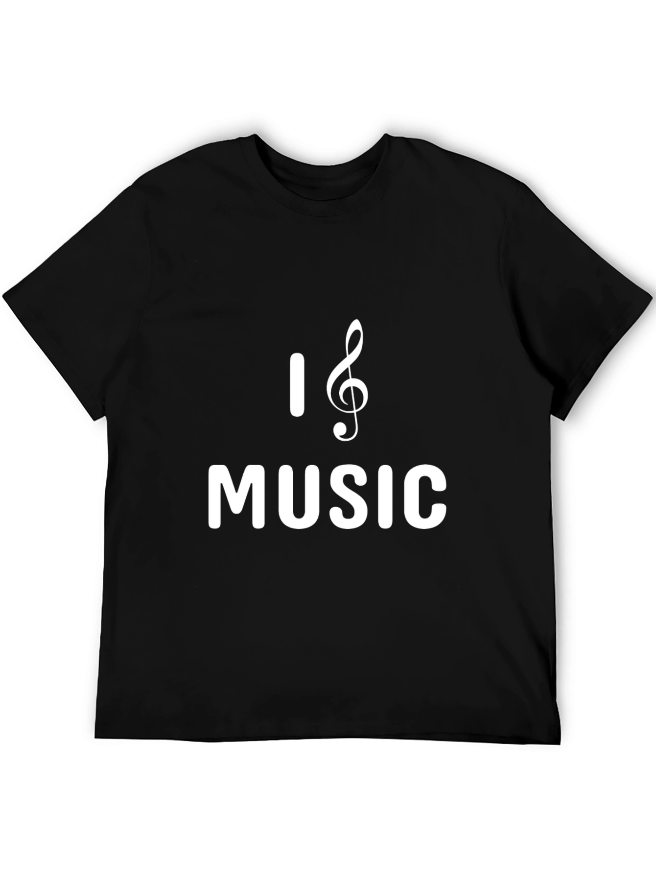I Love Music T-Shirt - Classic Black Tee
