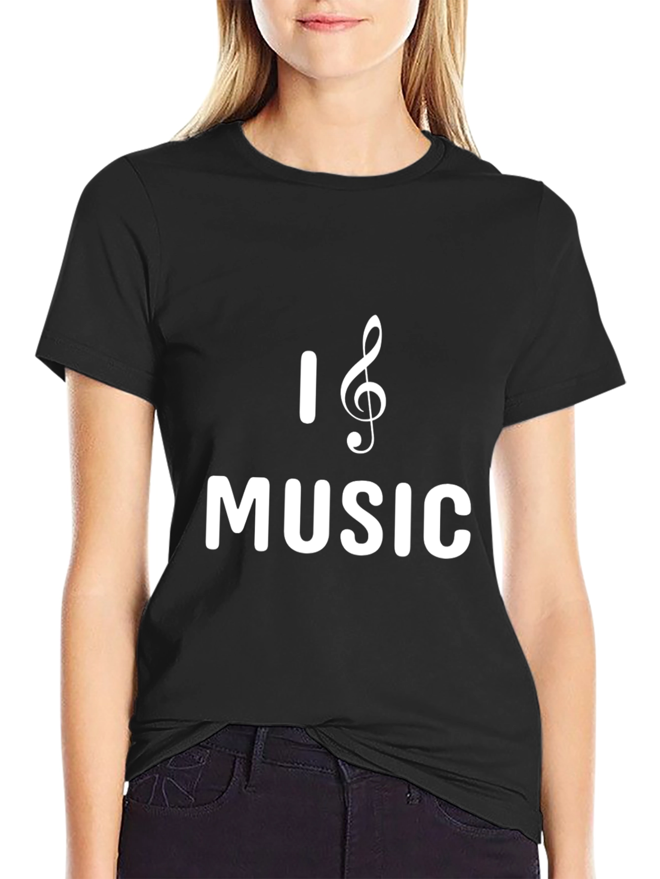 I Love Music T-Shirt - Classic Black Tee