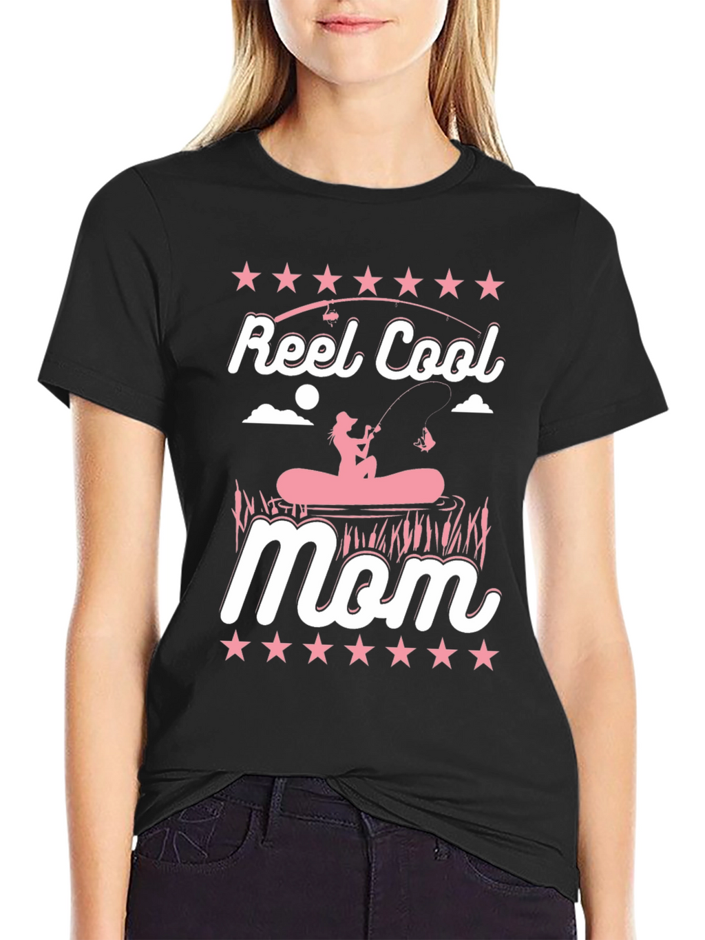 Reel Cool Mom T-Shirt Fishing Graphic Tee