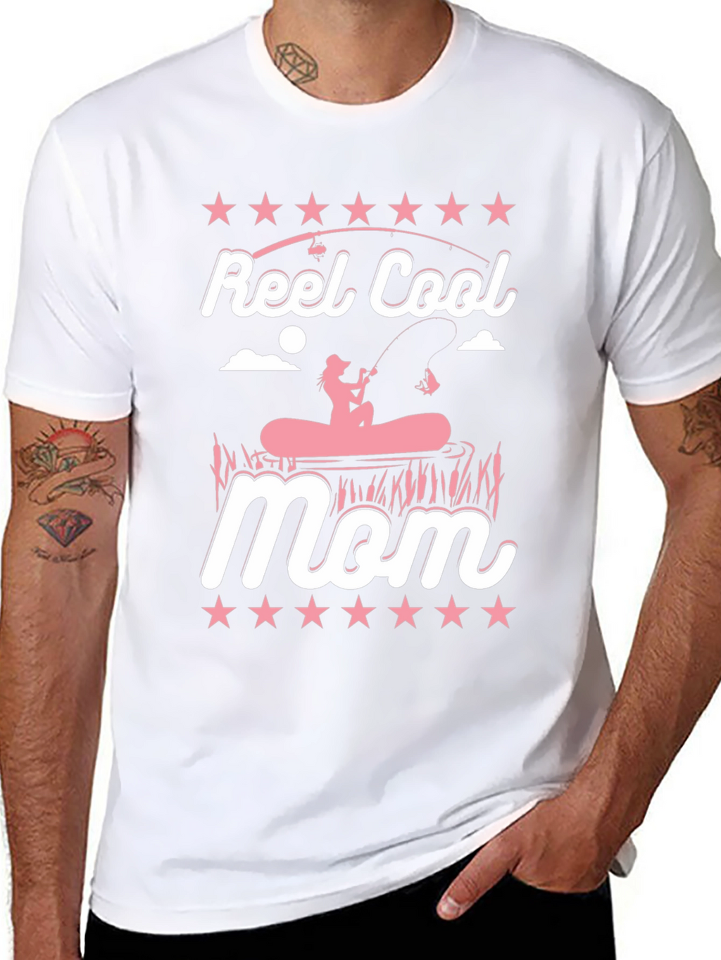 Reel Cool Mom T-Shirt Fishing Graphic Tee