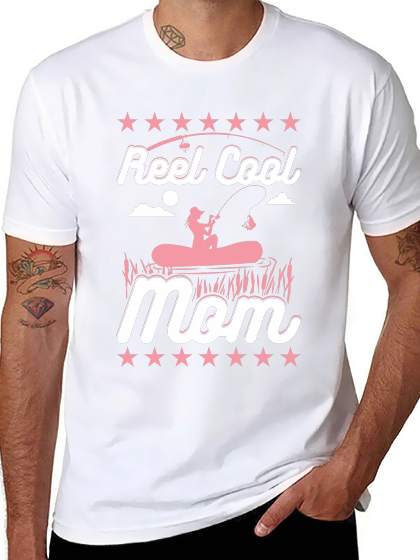 Reel Cool Mom T-Shirt Fishing Graphic Tee