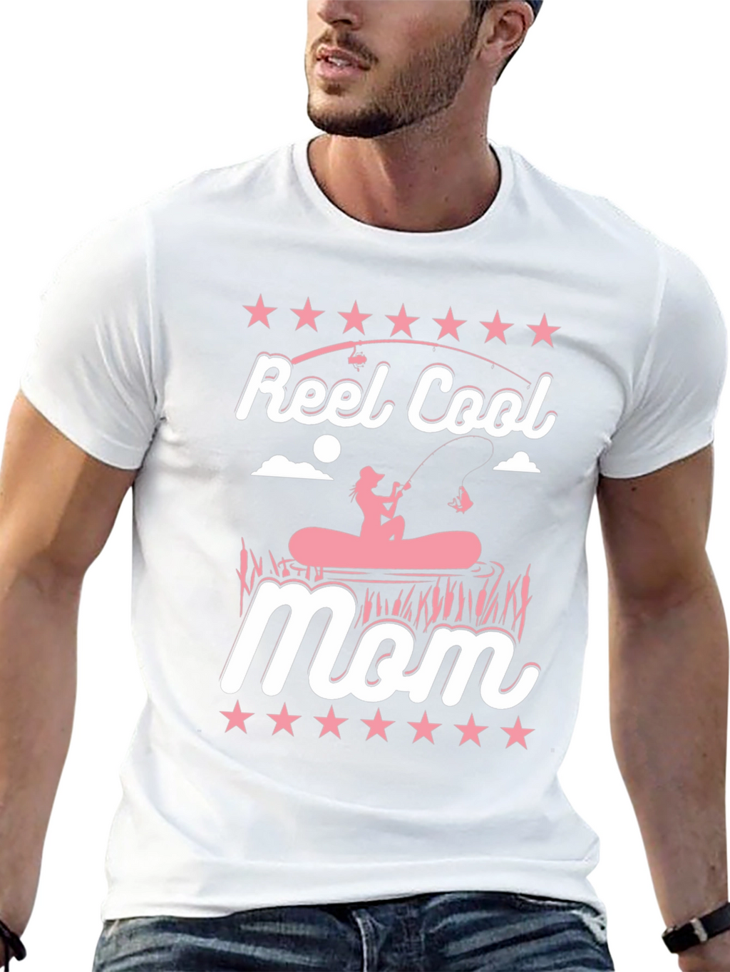 Reel Cool Mom T-Shirt Fishing Graphic Tee