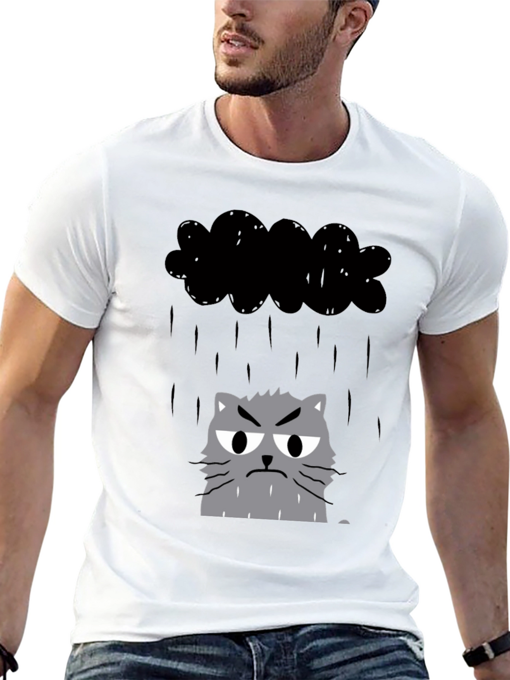 Grumpy Cat in Raincloud Graphic Tee