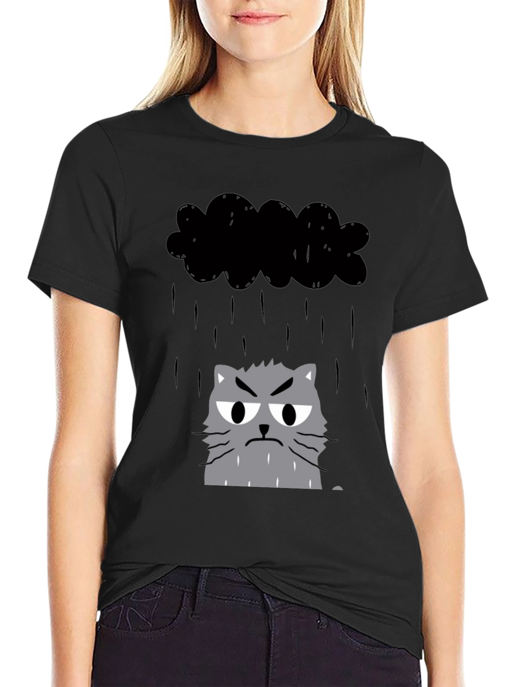Grumpy Cat in Raincloud Graphic Tee
