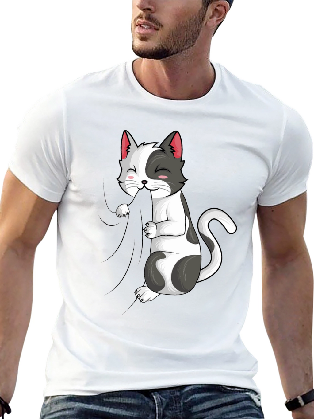 Cat Graphic Tee - Playful Kitten Design