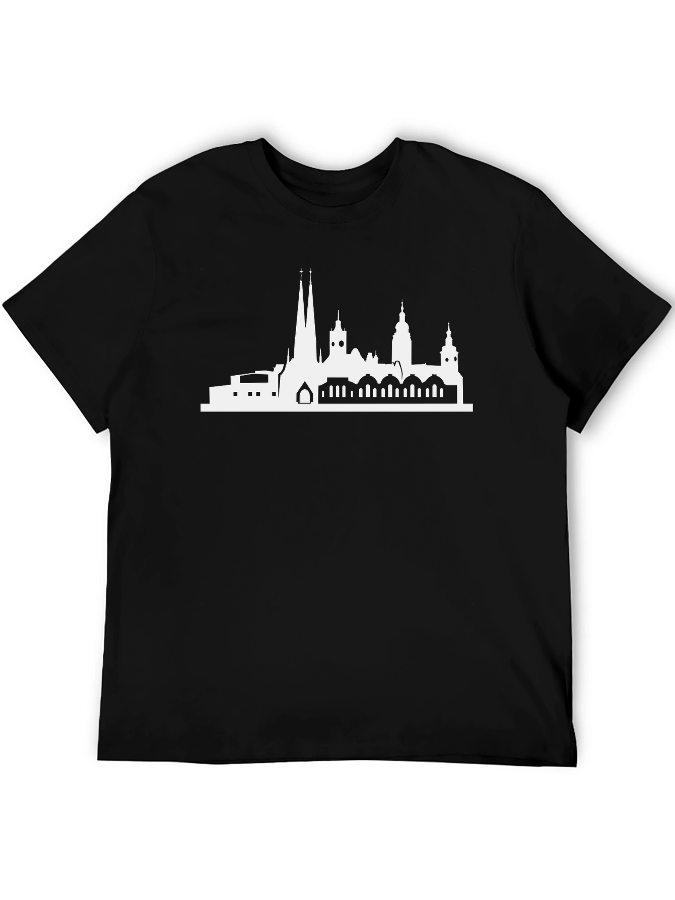 City Skyline Graphic Black T-Shirt