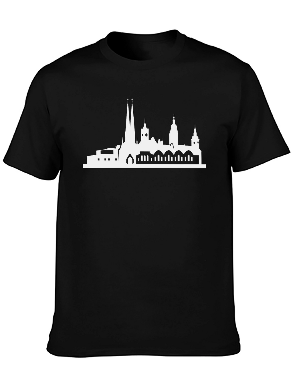 City Skyline Graphic Black T-Shirt