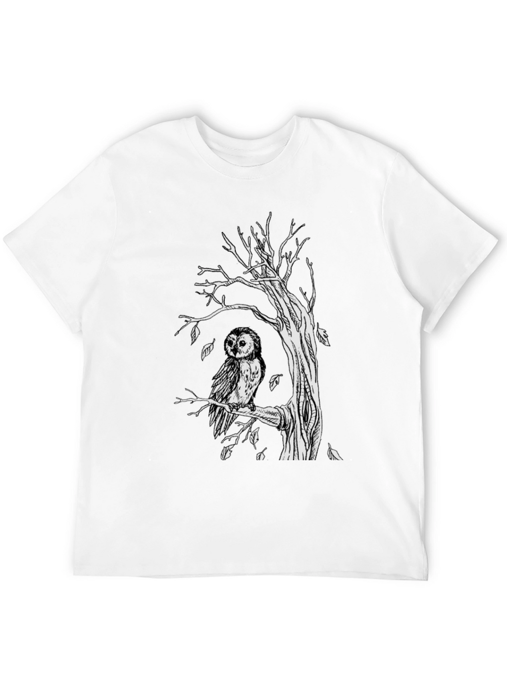 Owl Tree Graphic Tee - Unique Art Design