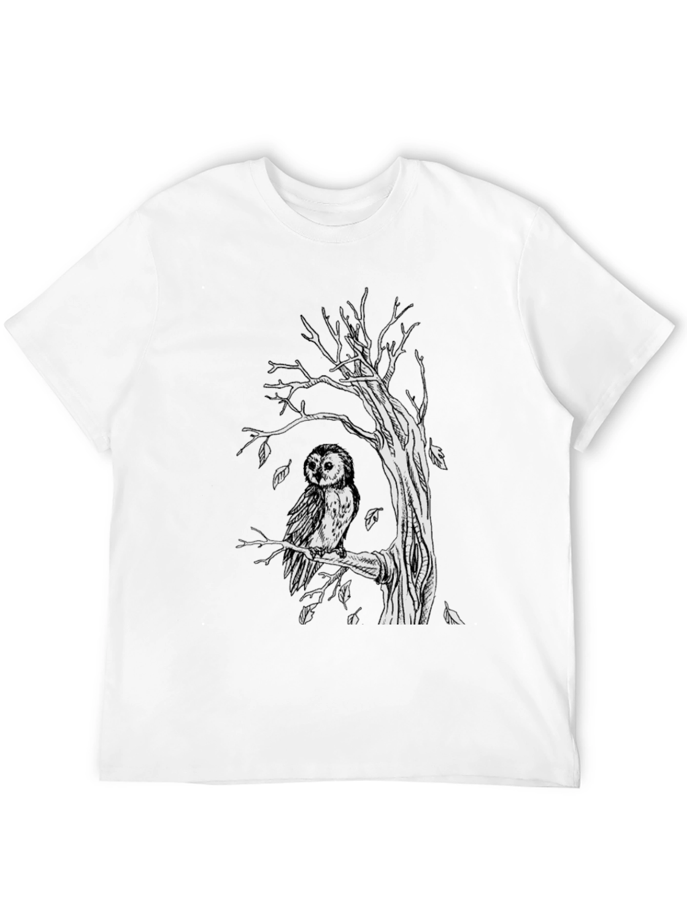 Owl Tree Graphic Tee - Unique Art Design